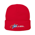 Embroidered 'Soul & Soil' Knit Beanie | Retro Star Logo Winter Hat | British Heritage Cuffed Cap
