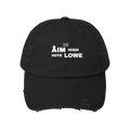 Aim High Vote Lowe | Distressed Patriot Cap with Union Jack Embroidery