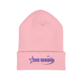 Star Union Embroidered Cuffed Beanie — Retro Space Logo Winter Hat