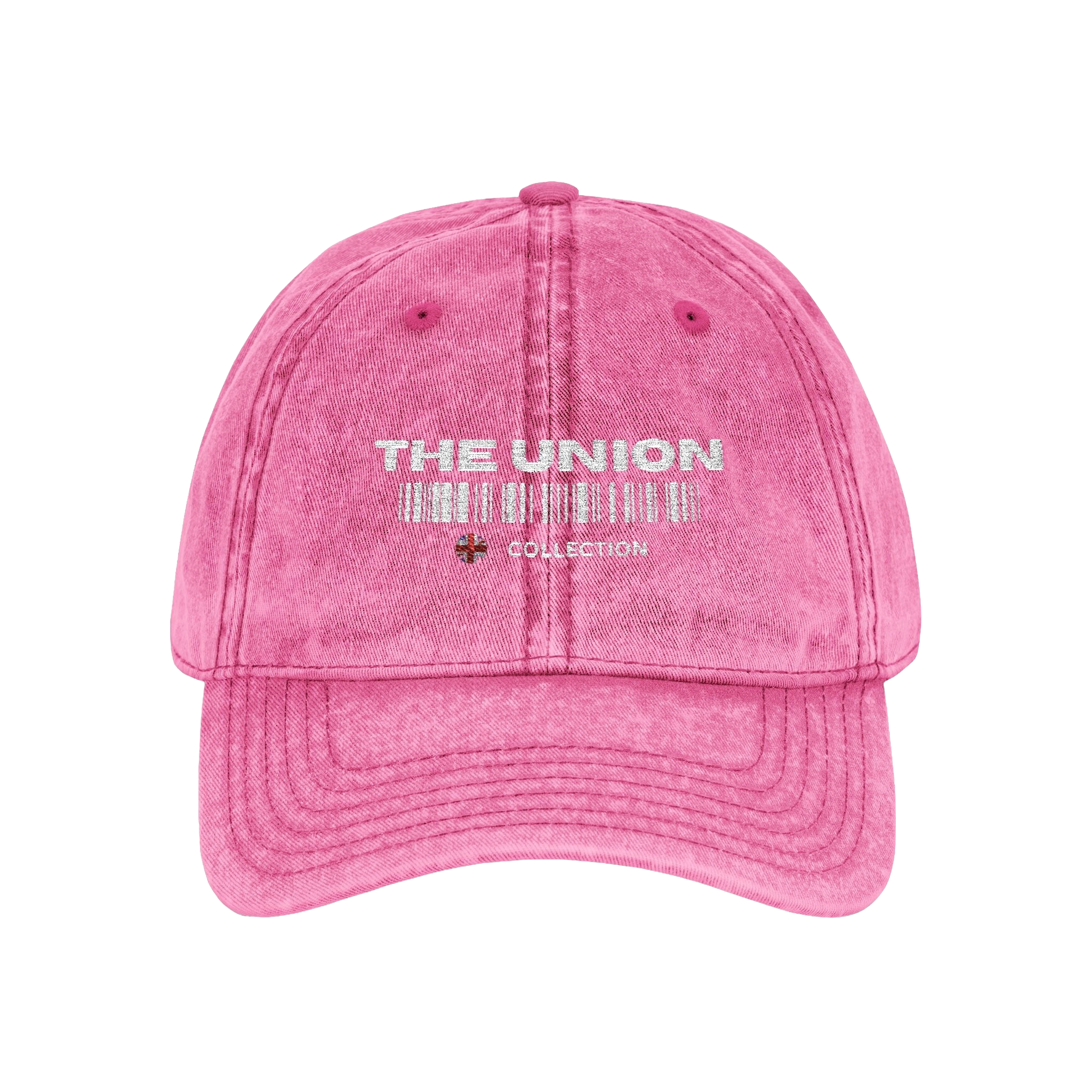 Vintage Embroidered Baseball Cap — "THE UNION" Distressed Red