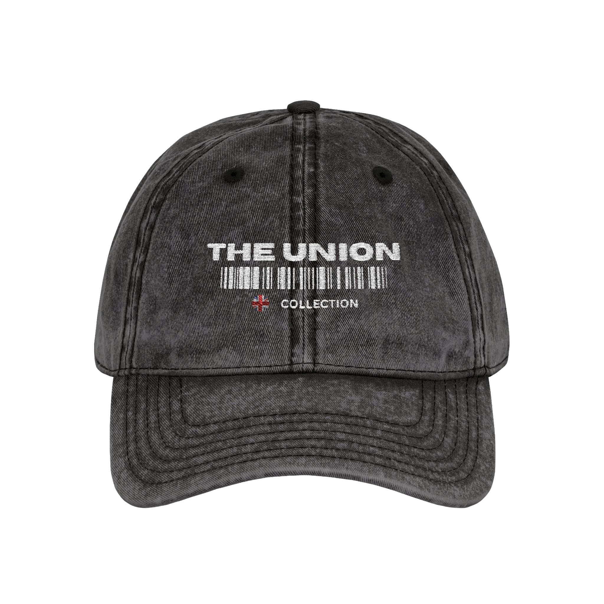 Vintage Embroidered Baseball Cap — "THE UNION" Distressed Red