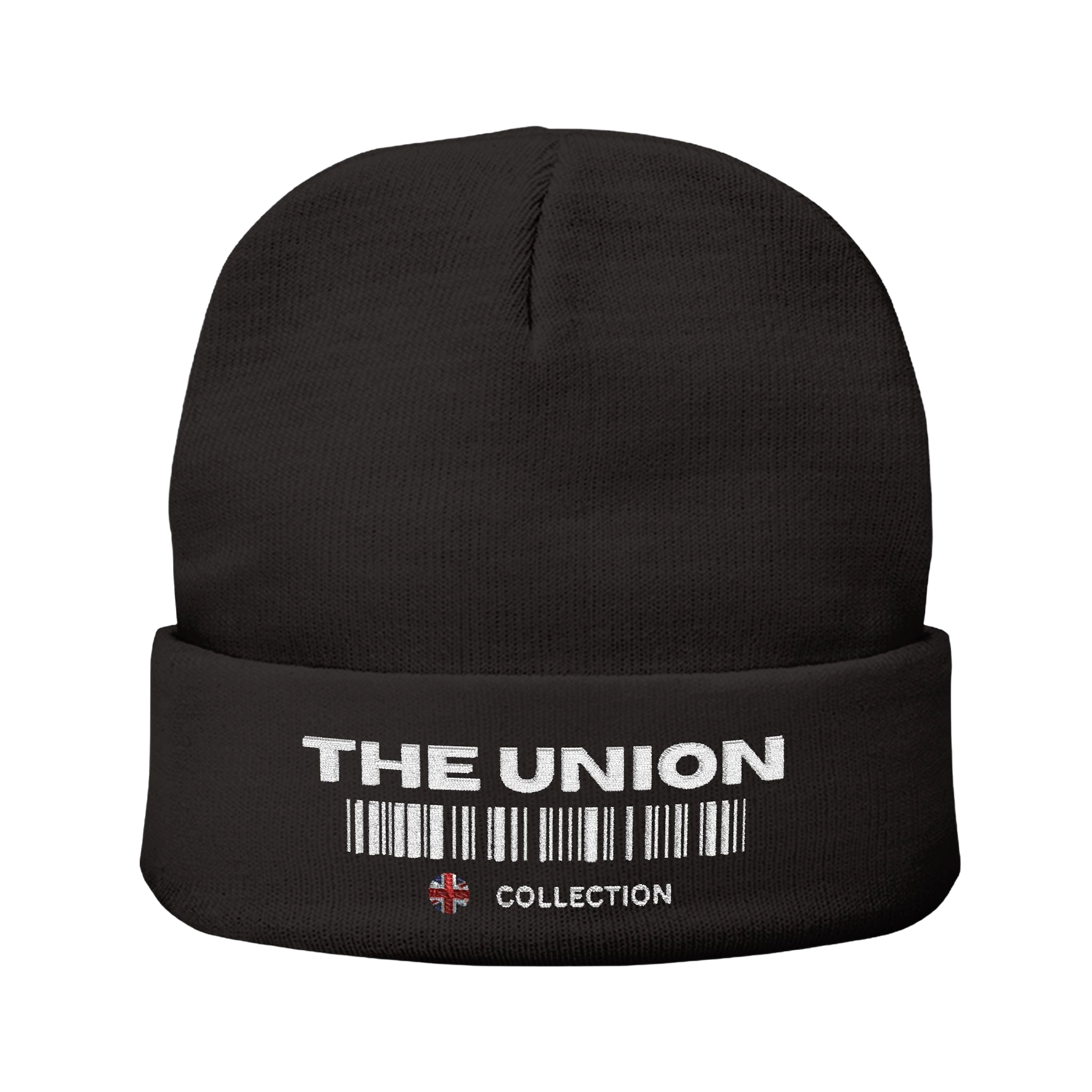 The Union Embroidered Beanie | Cozy Winter Cuffed Hat | British Heritage Knit Cap