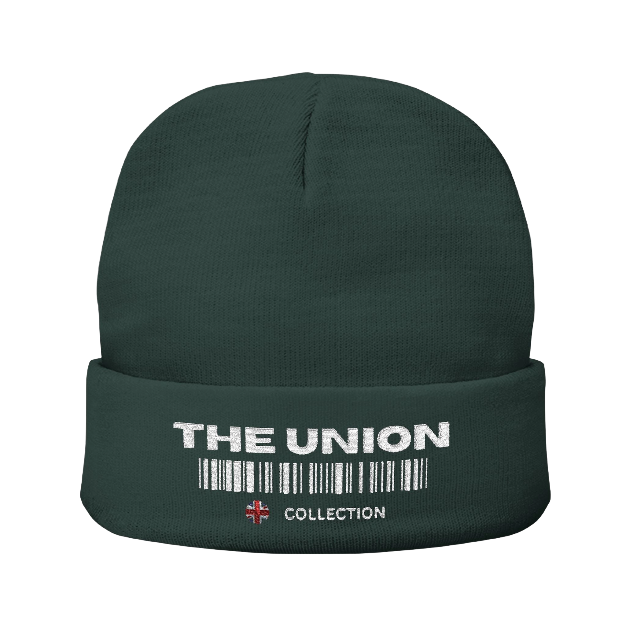The Union Embroidered Beanie | Cozy Winter Cuffed Hat | British Heritage Knit Cap