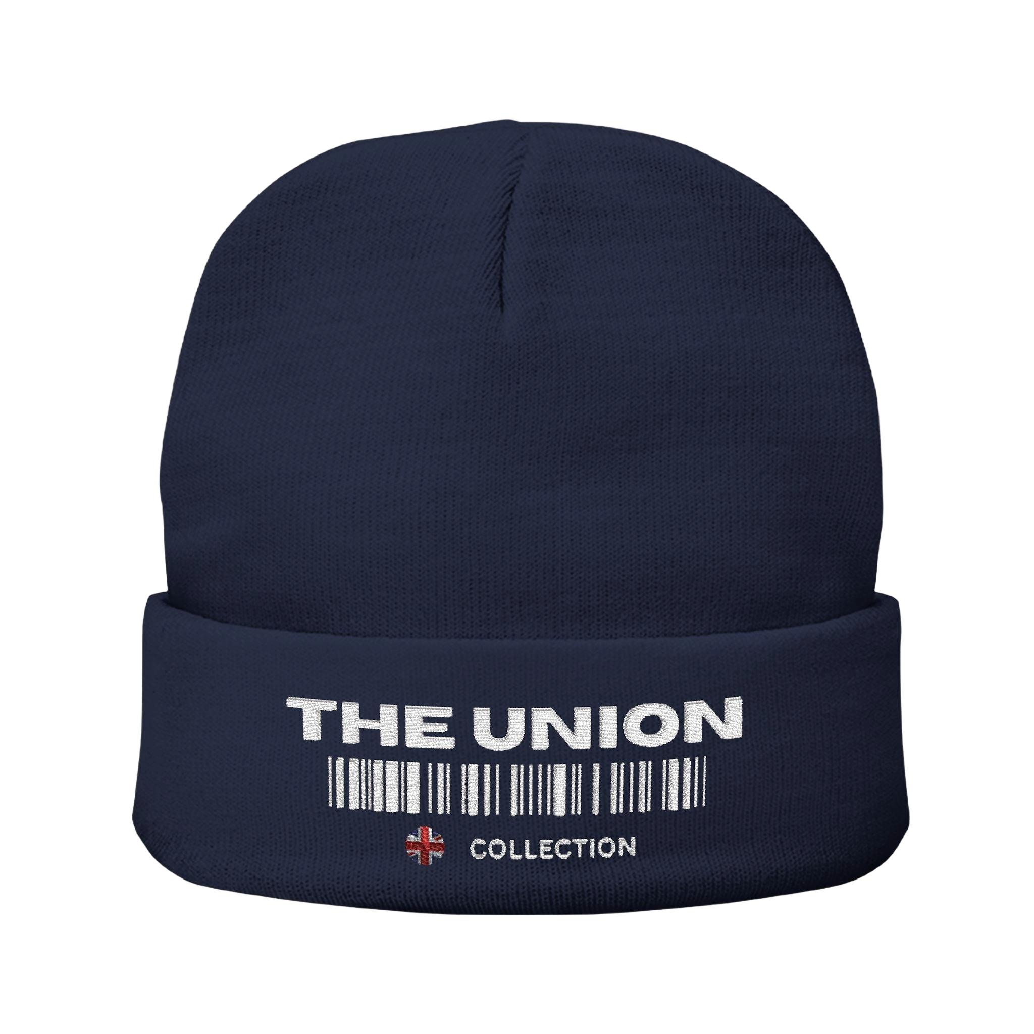 The Union Embroidered Beanie | Cozy Winter Cuffed Hat | British Heritage Knit Cap