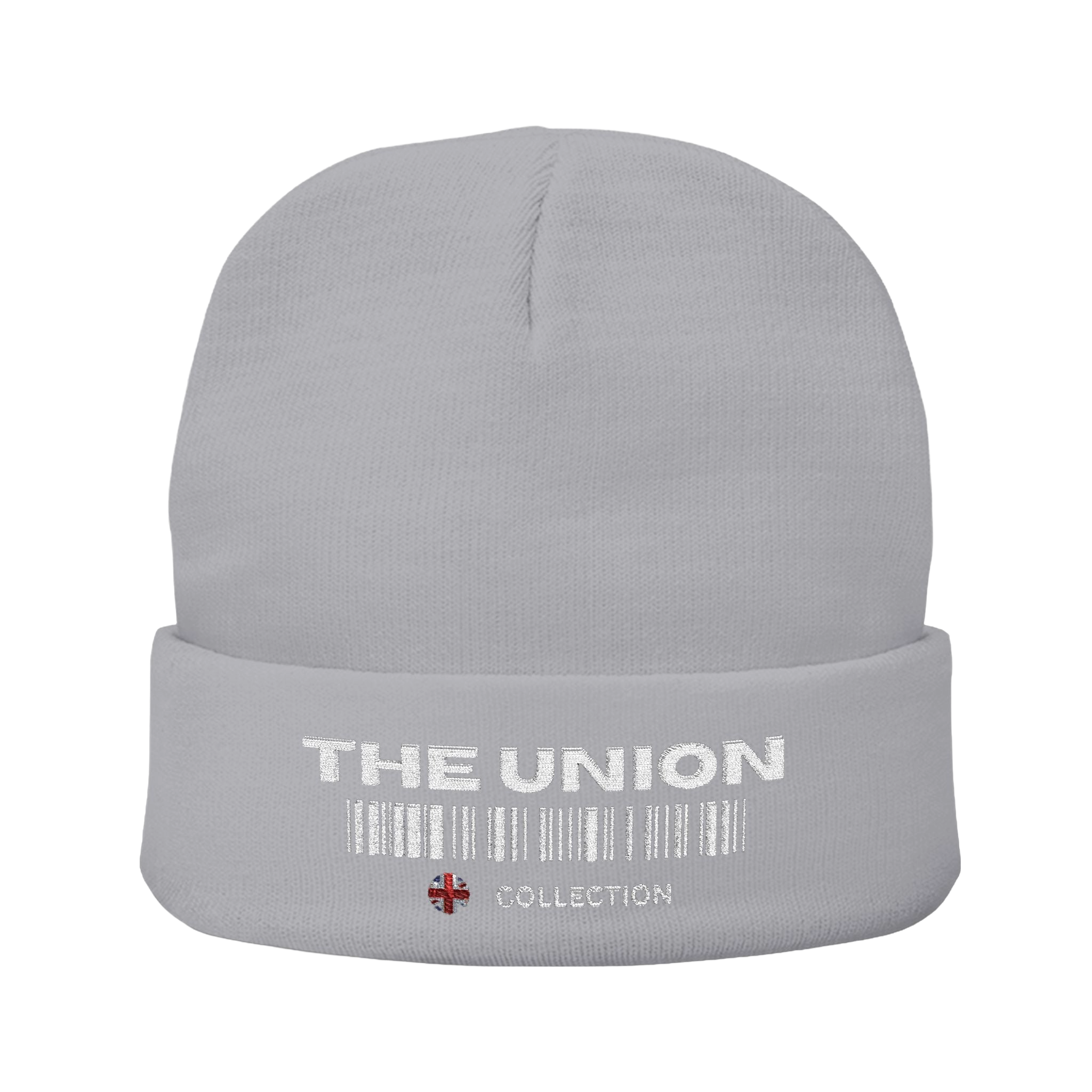 The Union Embroidered Beanie | Cozy Winter Cuffed Hat | British Heritage Knit Cap