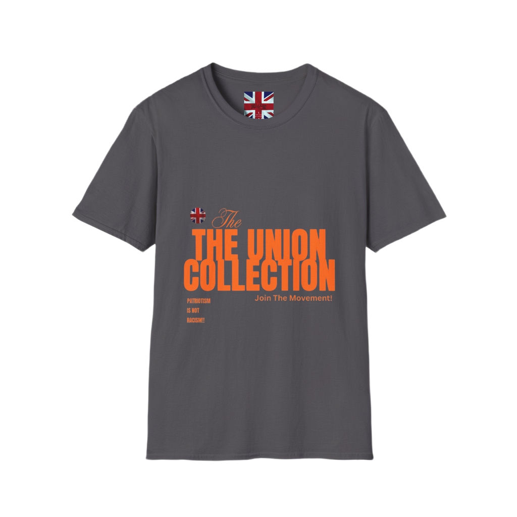 The Union Collection T-Shirt | Retro Orange Graphic Tee | British Streetwear Statement Top