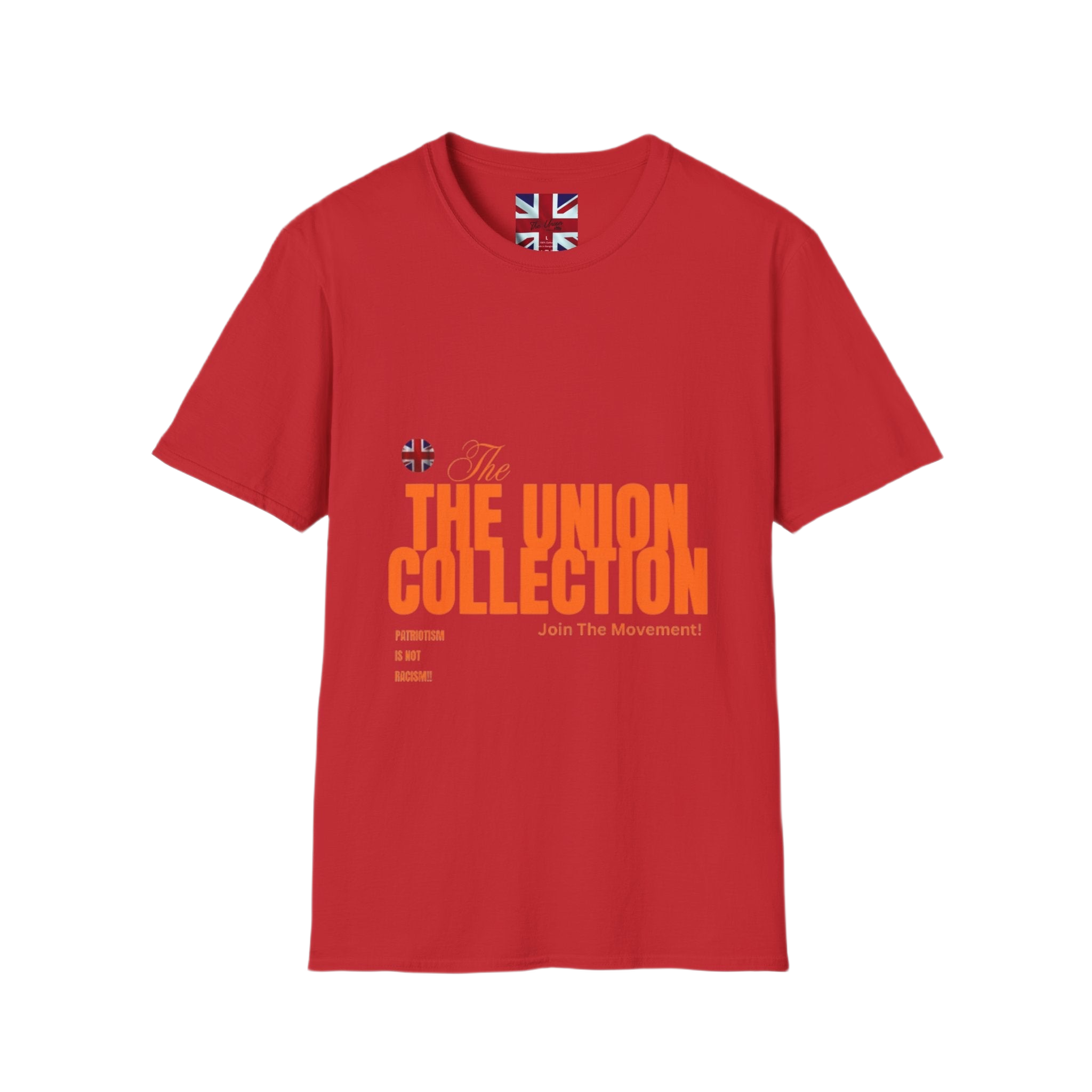 The Union Collection T-Shirt | Retro Orange Graphic Tee | British Streetwear Statement Top