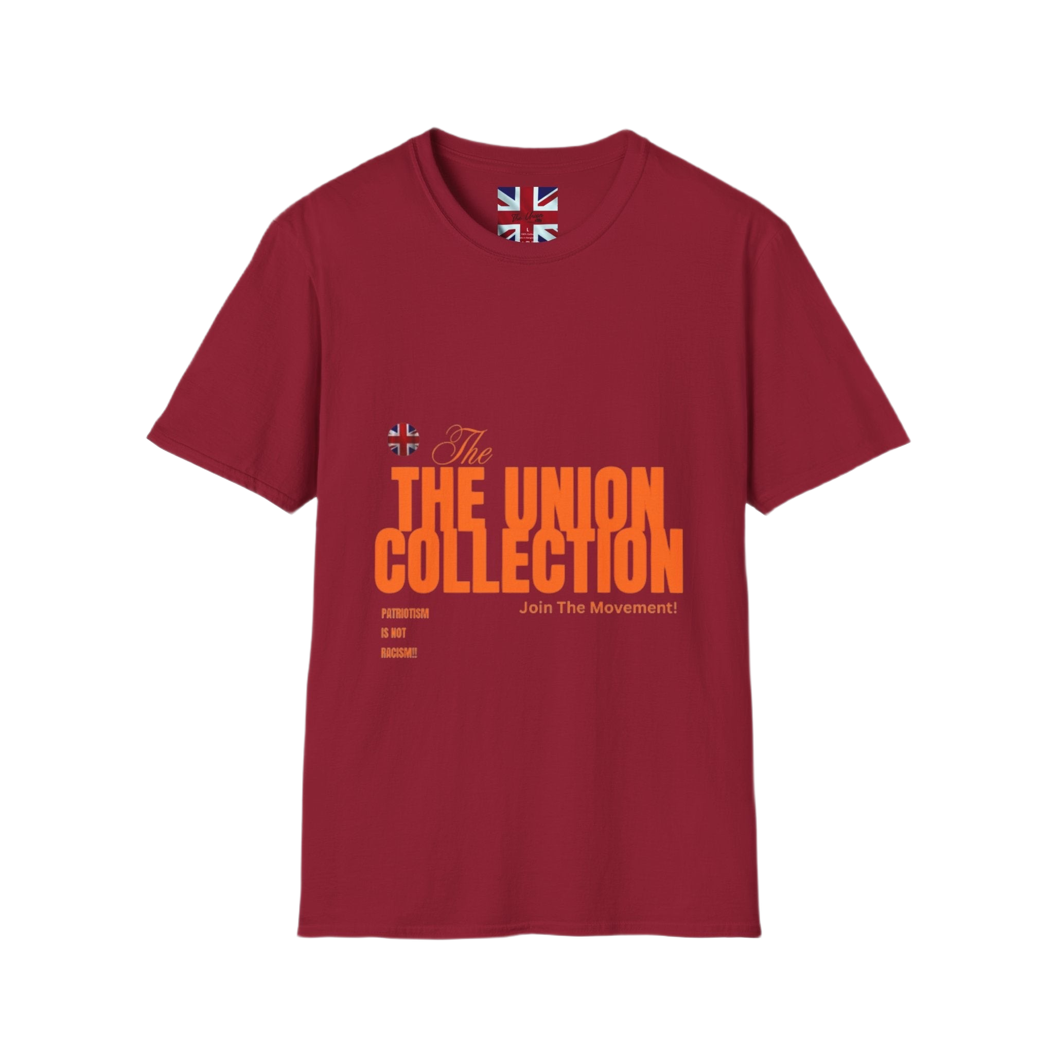 The Union Collection T-Shirt | Retro Orange Graphic Tee | British Streetwear Statement Top