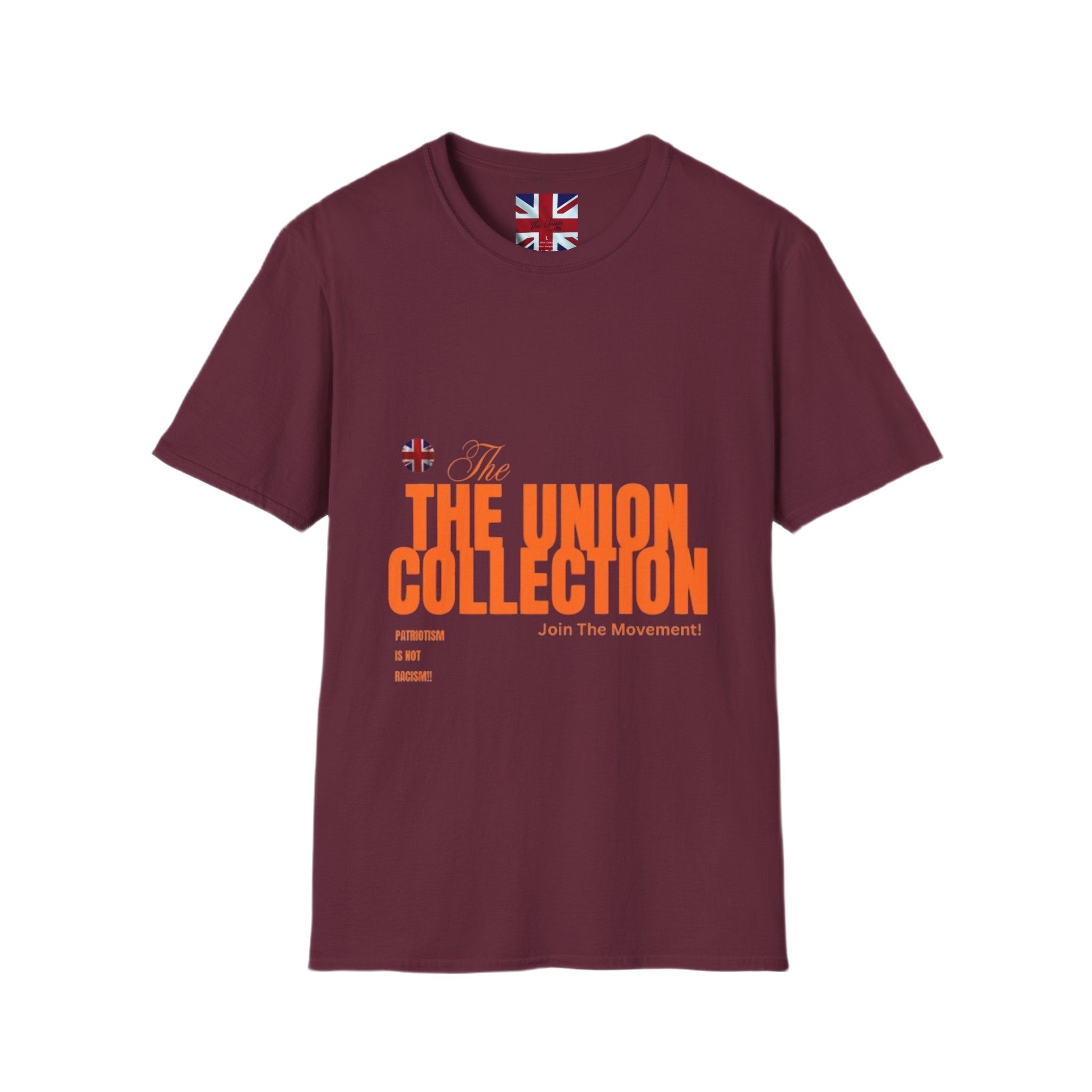 The Union Collection T-Shirt | Retro Orange Graphic Tee | British Streetwear Statement Top