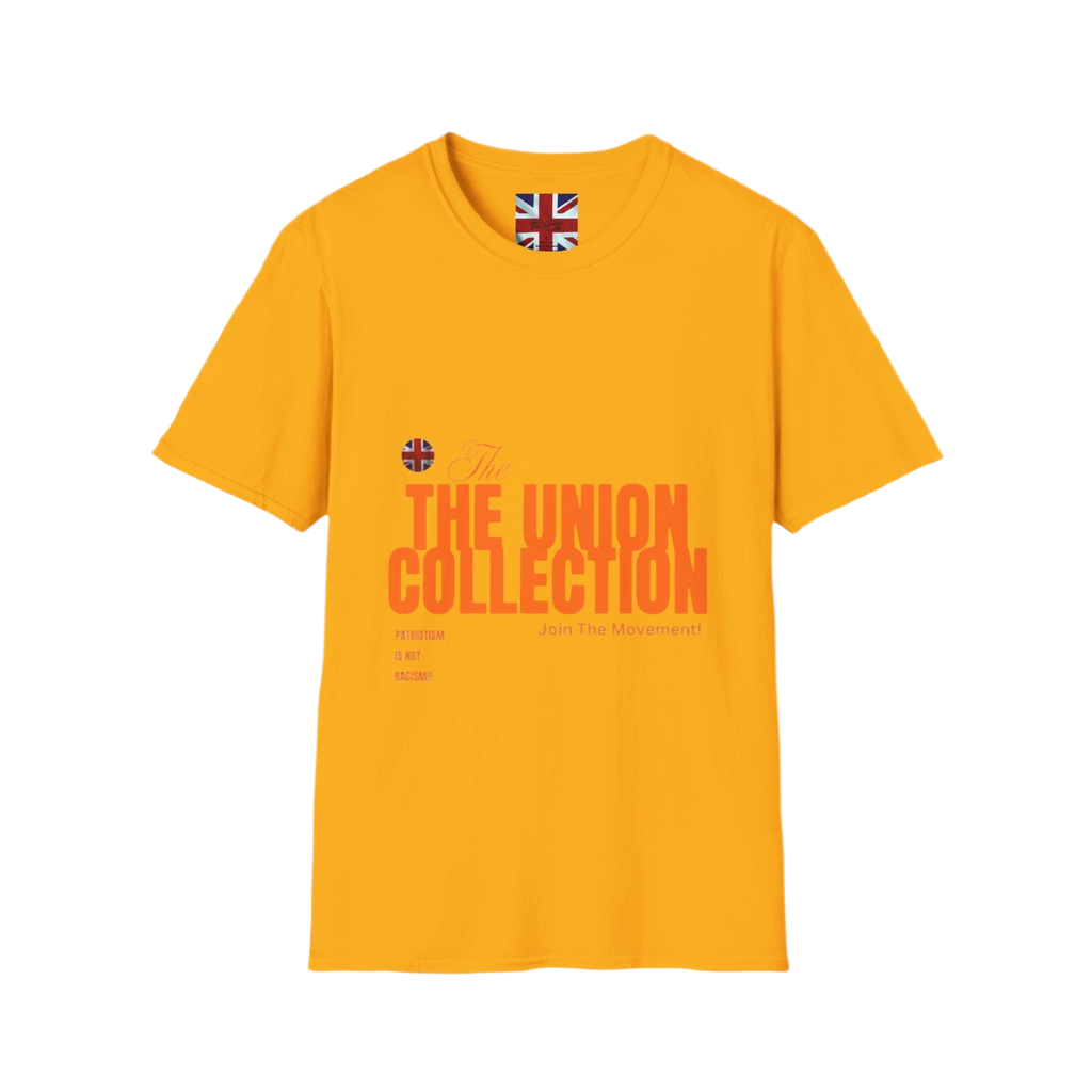 The Union Collection T-Shirt | Retro Orange Graphic Tee | British Streetwear Statement Top