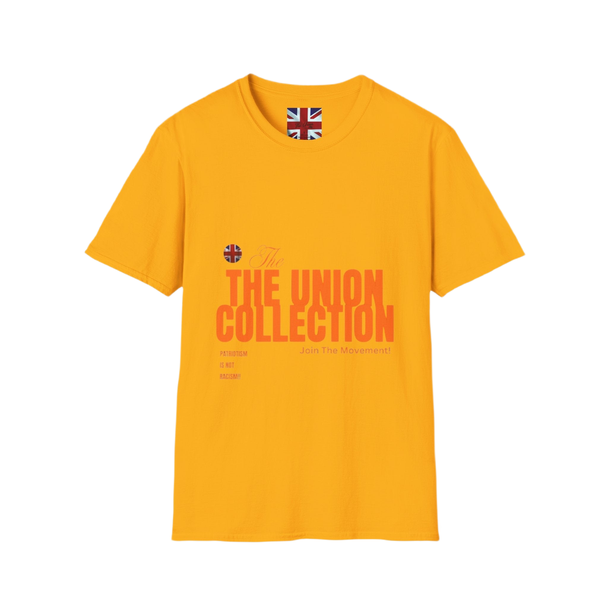 The Union Collection T-Shirt | Retro Orange Graphic Tee | British Streetwear Statement Top