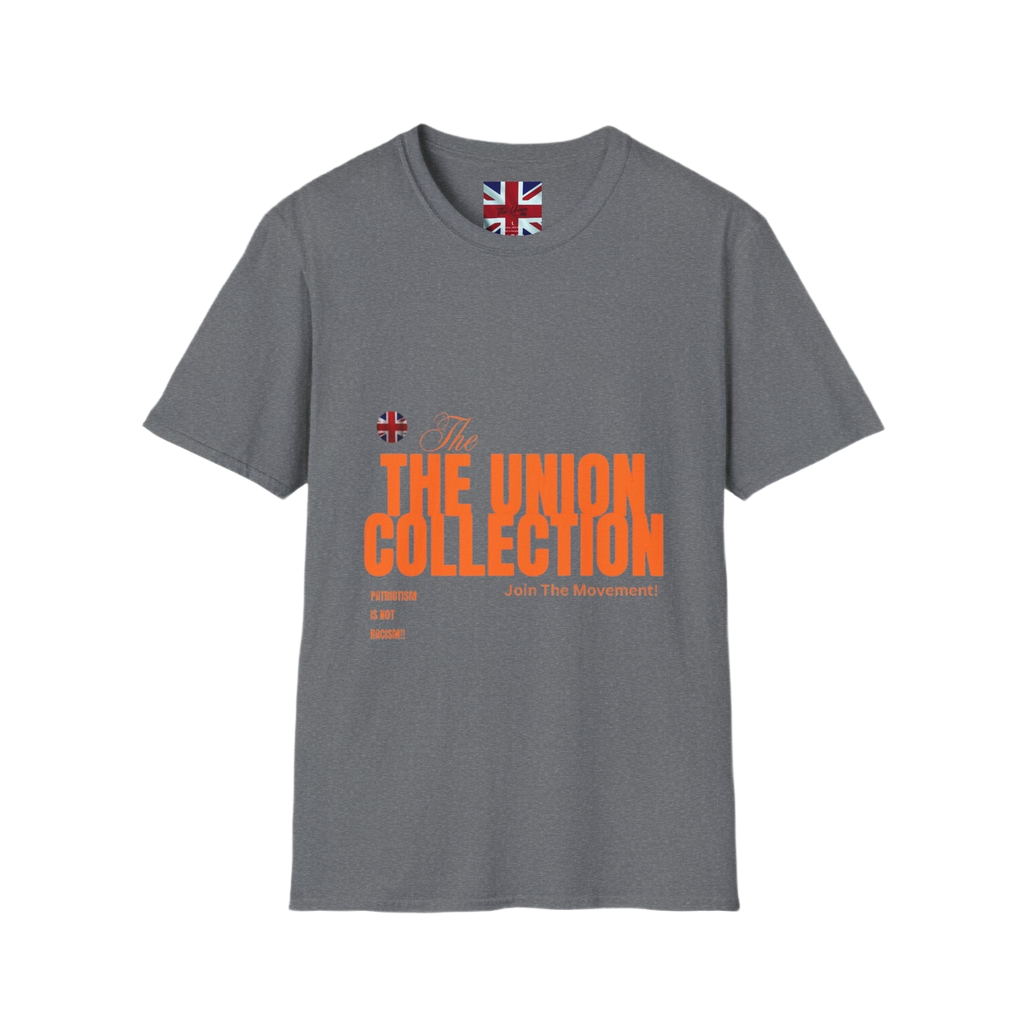 The Union Collection T-Shirt | Retro Orange Graphic Tee | British Streetwear Statement Top