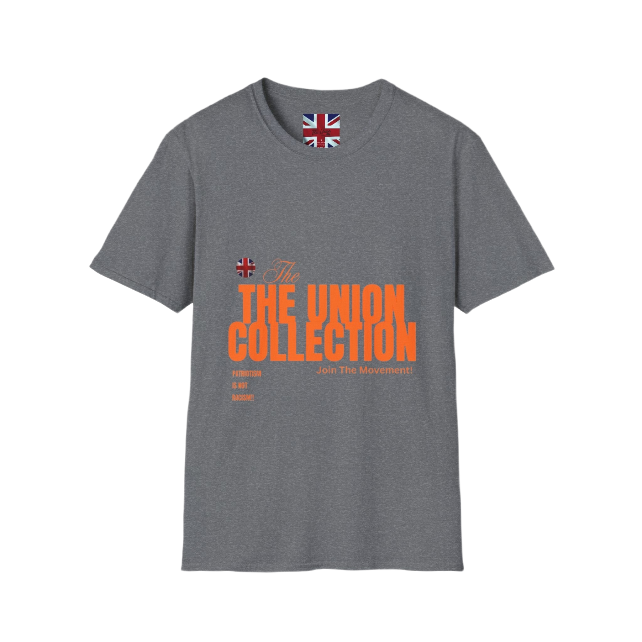 The Union Collection T-Shirt | Retro Orange Graphic Tee | British Streetwear Statement Top