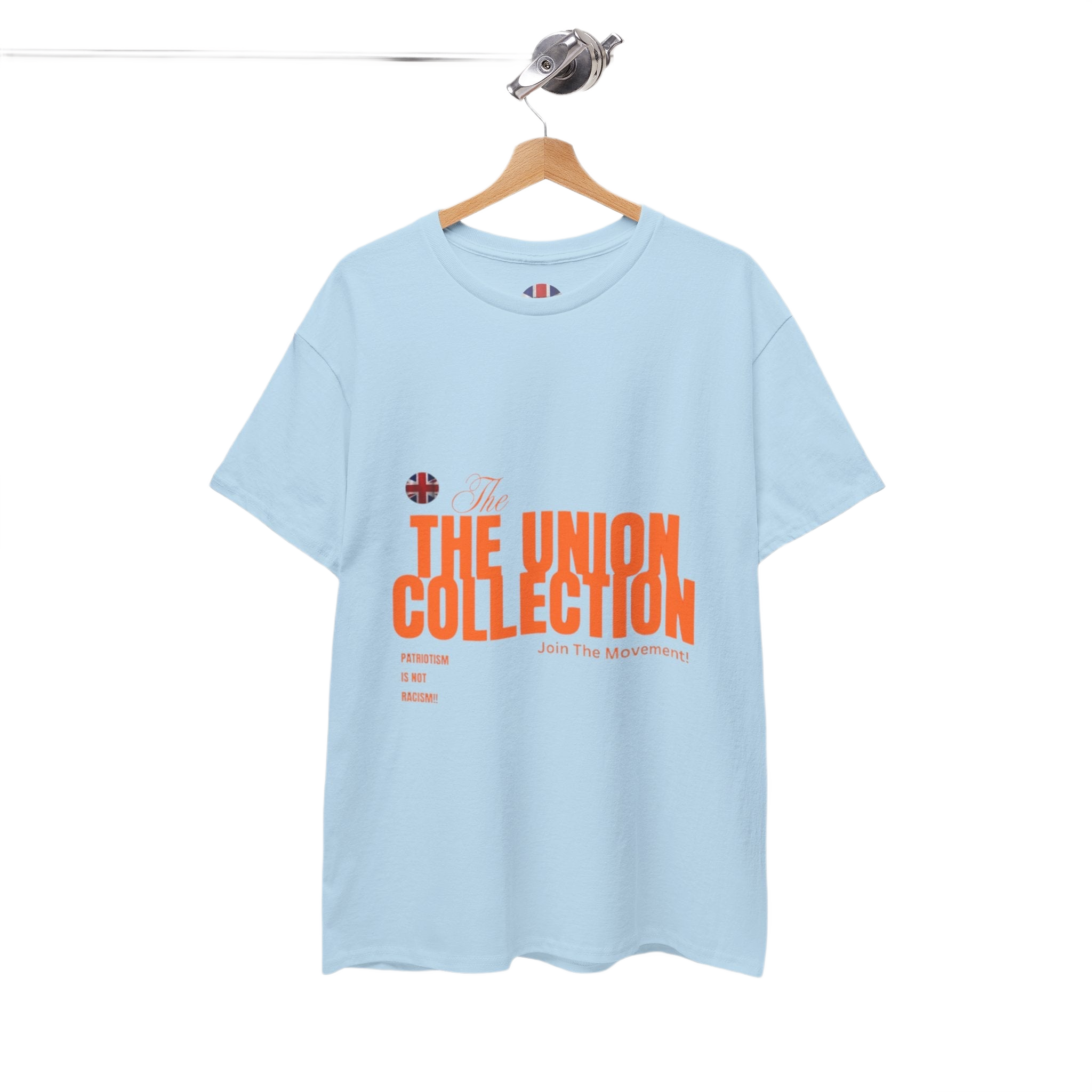Patriotism Is Not Racism T-Shirt | Union Collection Blue Hand Design | British Political Statement Tee