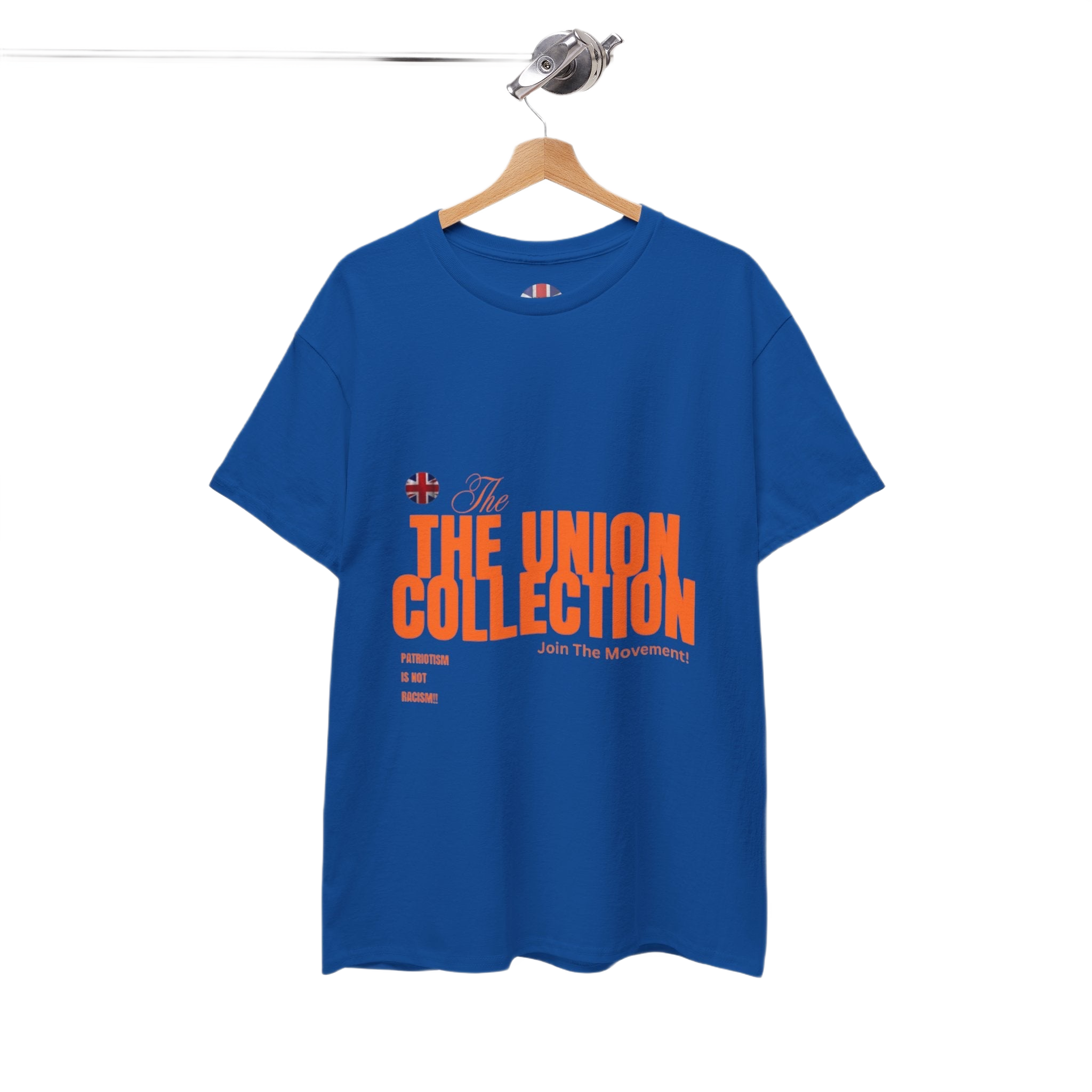 Patriotism Is Not Racism T-Shirt | Union Collection Blue Hand Design | British Political Statement Tee