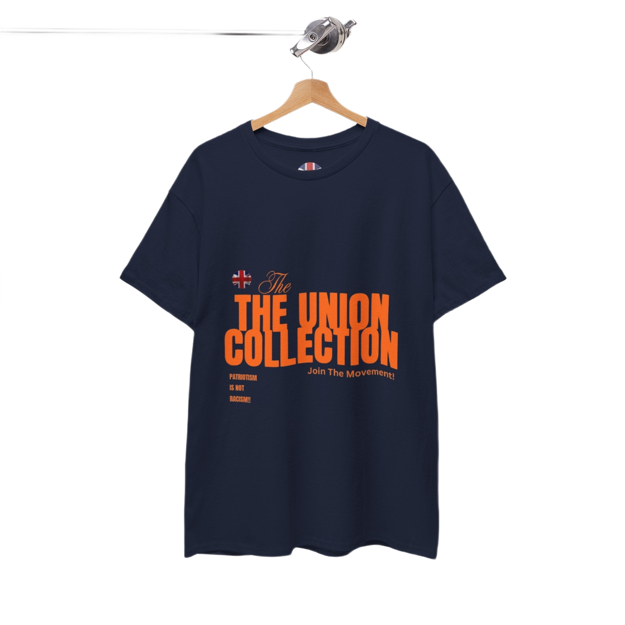 Patriotism Is Not Racism T-Shirt | Union Collection Blue Hand Design | British Political Statement Tee
