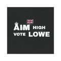 Aim High Vote Lowe Car Magnet | British Flag Political Campaign Sticker | UK Patriot Bumper Decal