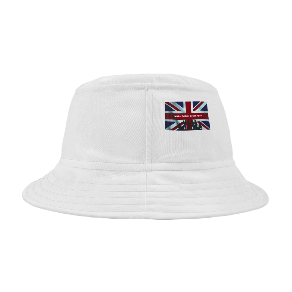 Aim High Vote Lowe Bucket Hat | Union Jack Print | UK Flag Campaign Cap