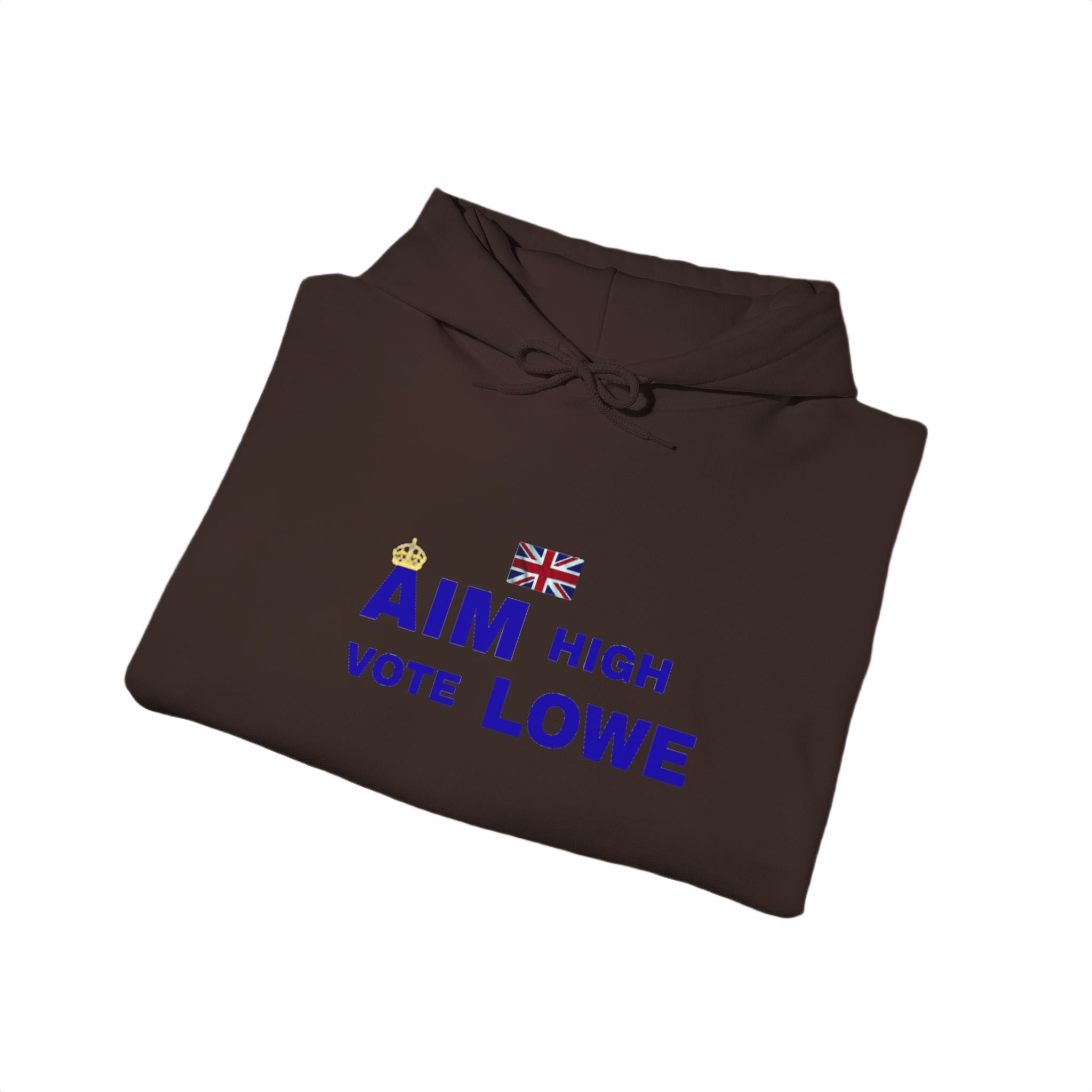 Aim High Vote Lowe Hoodie | British Flag Political Campaign Sweatshirt | UK Patriot Pullover