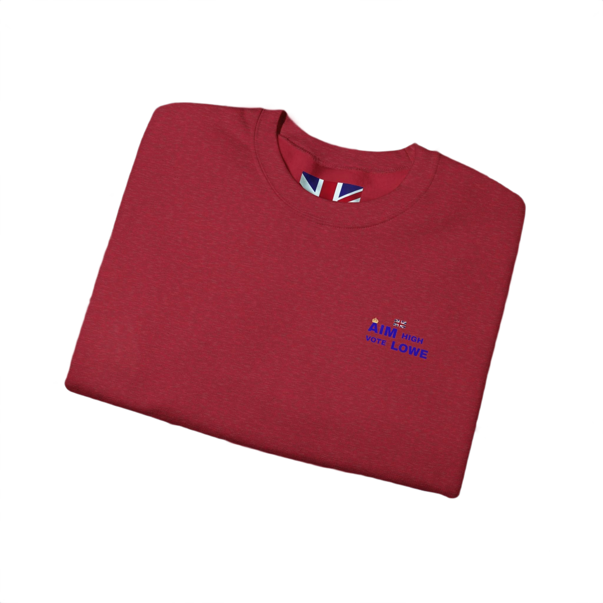 Aim With Love Crewneck Sweatshirt | British-Inspired Minimalist Pullover | Subtle UK Patriot Sweater
