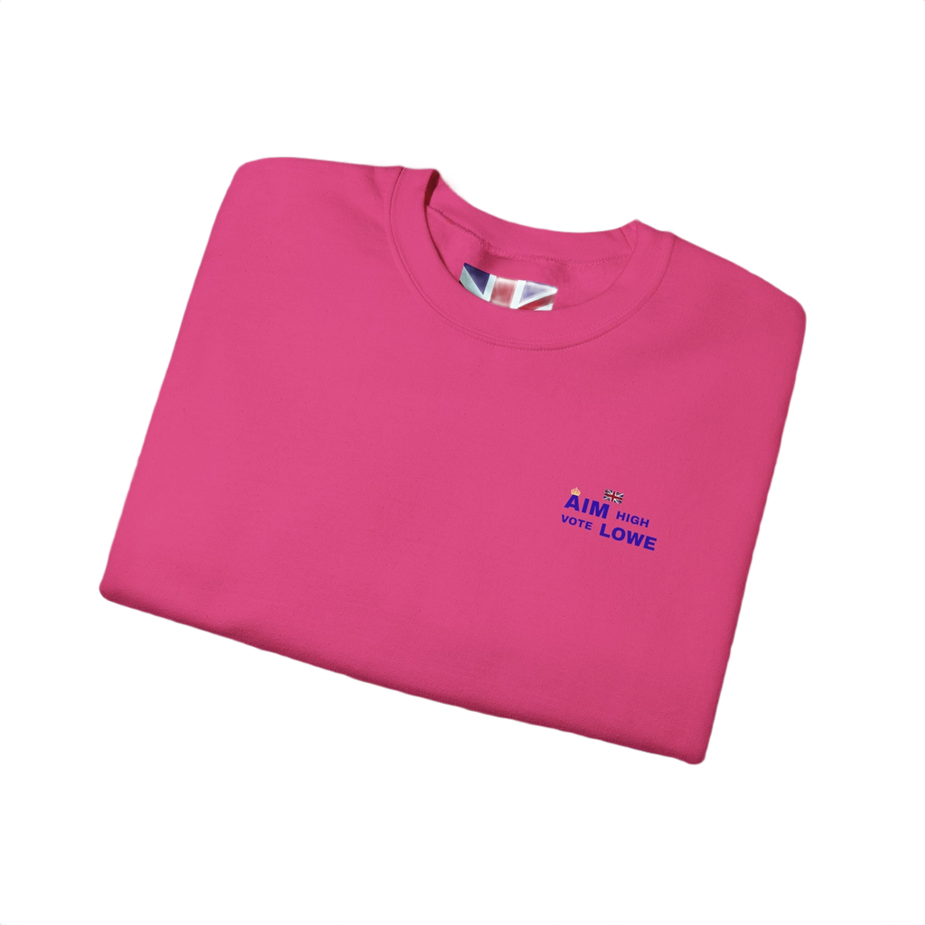 Aim With Love Crewneck Sweatshirt | British-Inspired Minimalist Pullover | Subtle UK Patriot Sweater