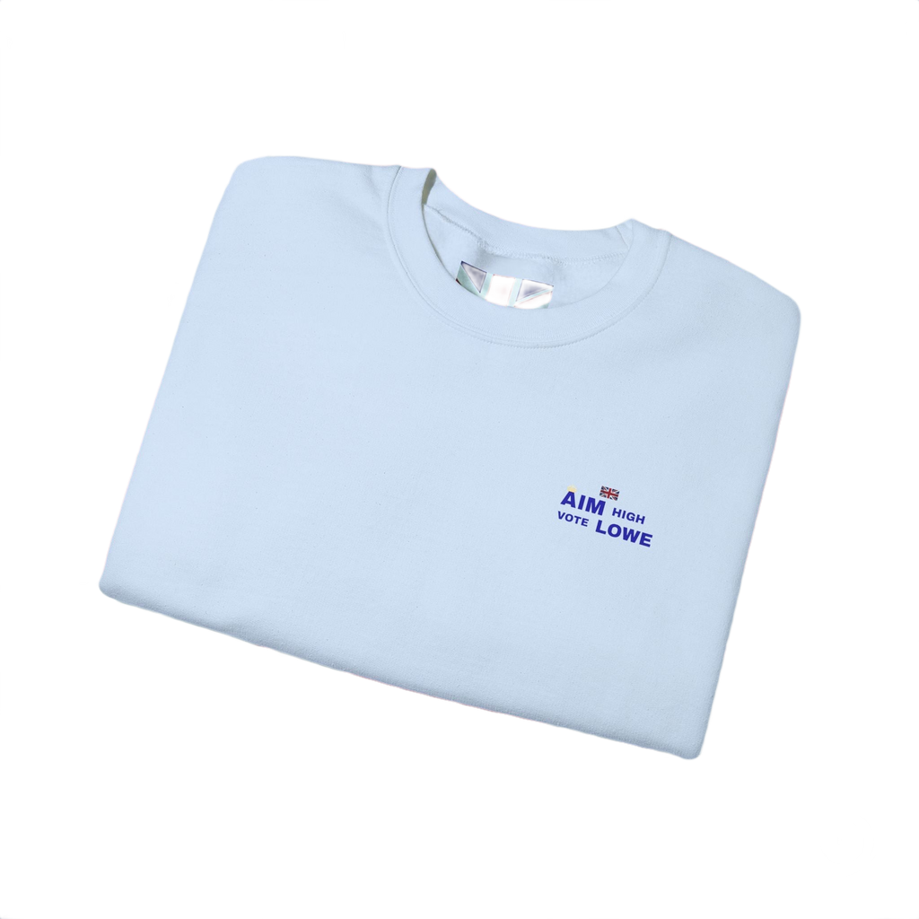 Aim With Love Crewneck Sweatshirt | British-Inspired Minimalist Pullover | Subtle UK Patriot Sweater
