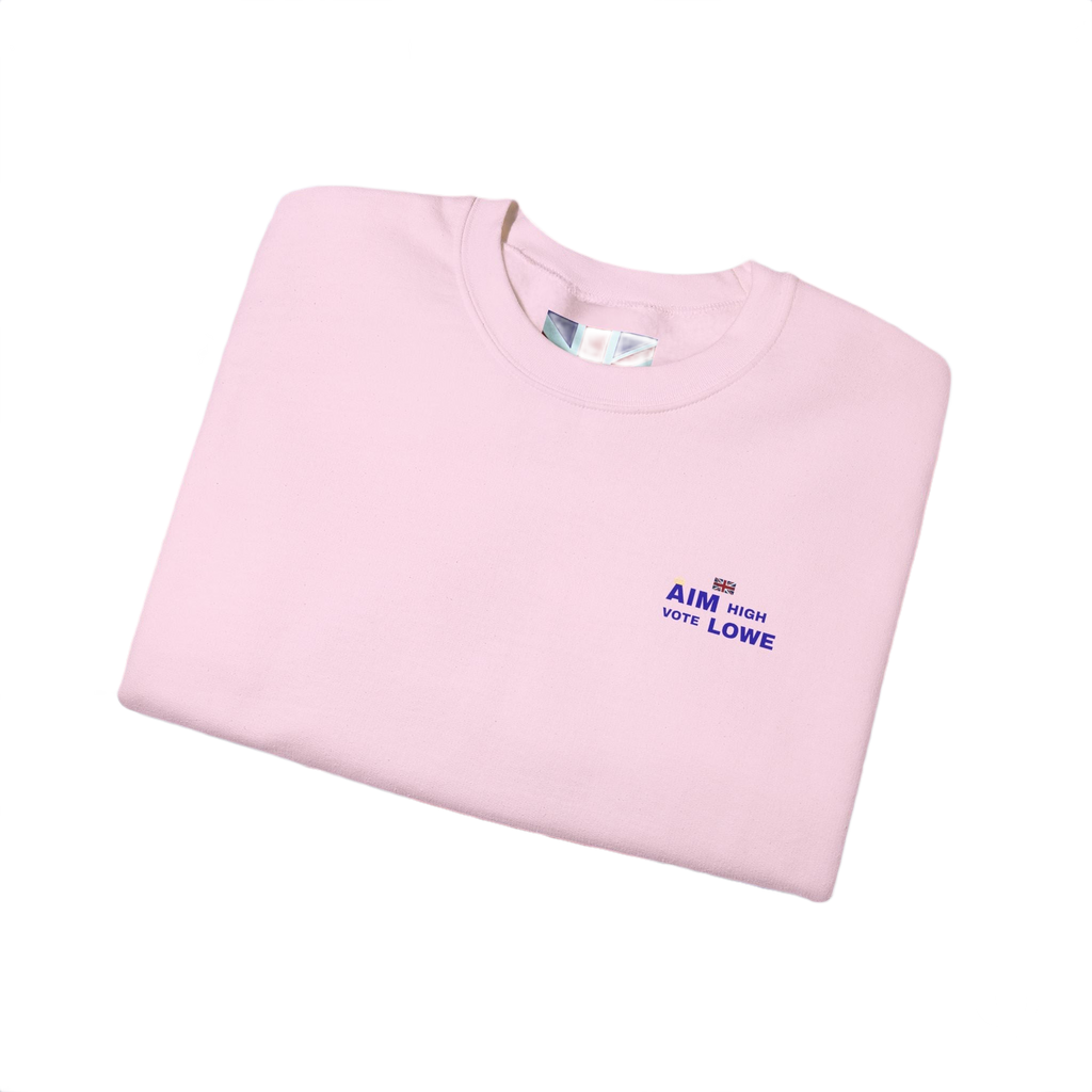 Aim With Love Crewneck Sweatshirt | British-Inspired Minimalist Pullover | Subtle UK Patriot Sweater
