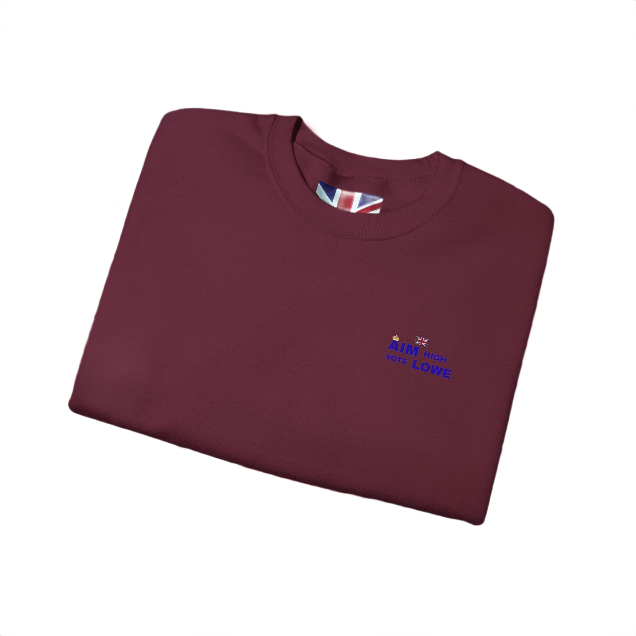 Aim With Love Crewneck Sweatshirt | British-Inspired Minimalist Pullover | Subtle UK Patriot Sweater