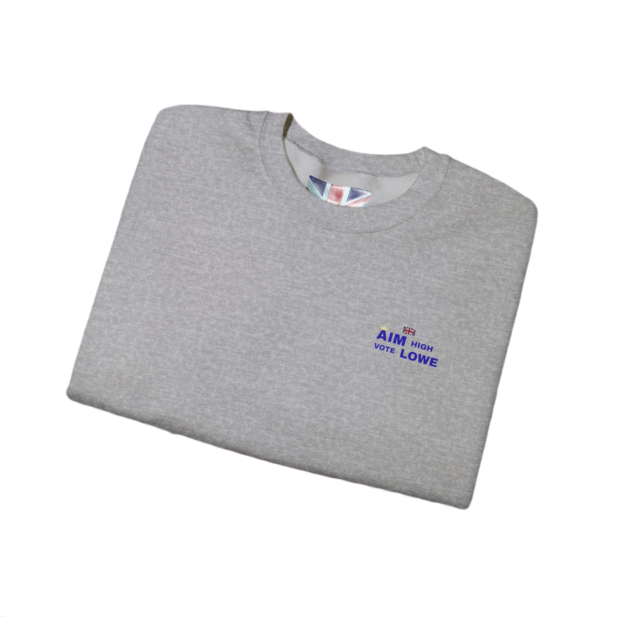 Aim With Love Crewneck Sweatshirt | British-Inspired Minimalist Pullover | Subtle UK Patriot Sweater