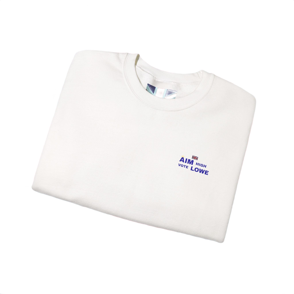 Aim With Love Crewneck Sweatshirt | British-Inspired Minimalist Pullover | Subtle UK Patriot Sweater