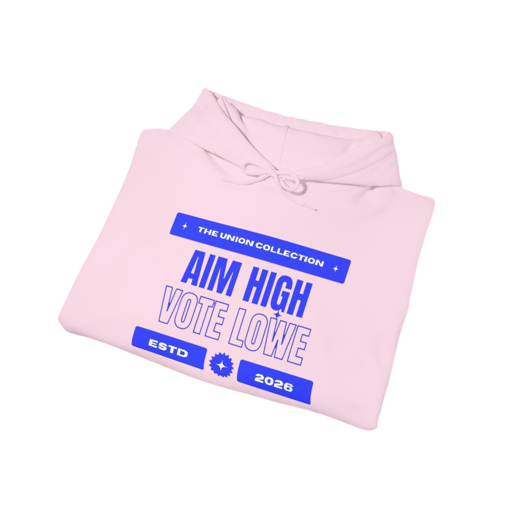 Aim High Vote Lowe Hoodie | Campaign Graphic Pullover | The Union Collection