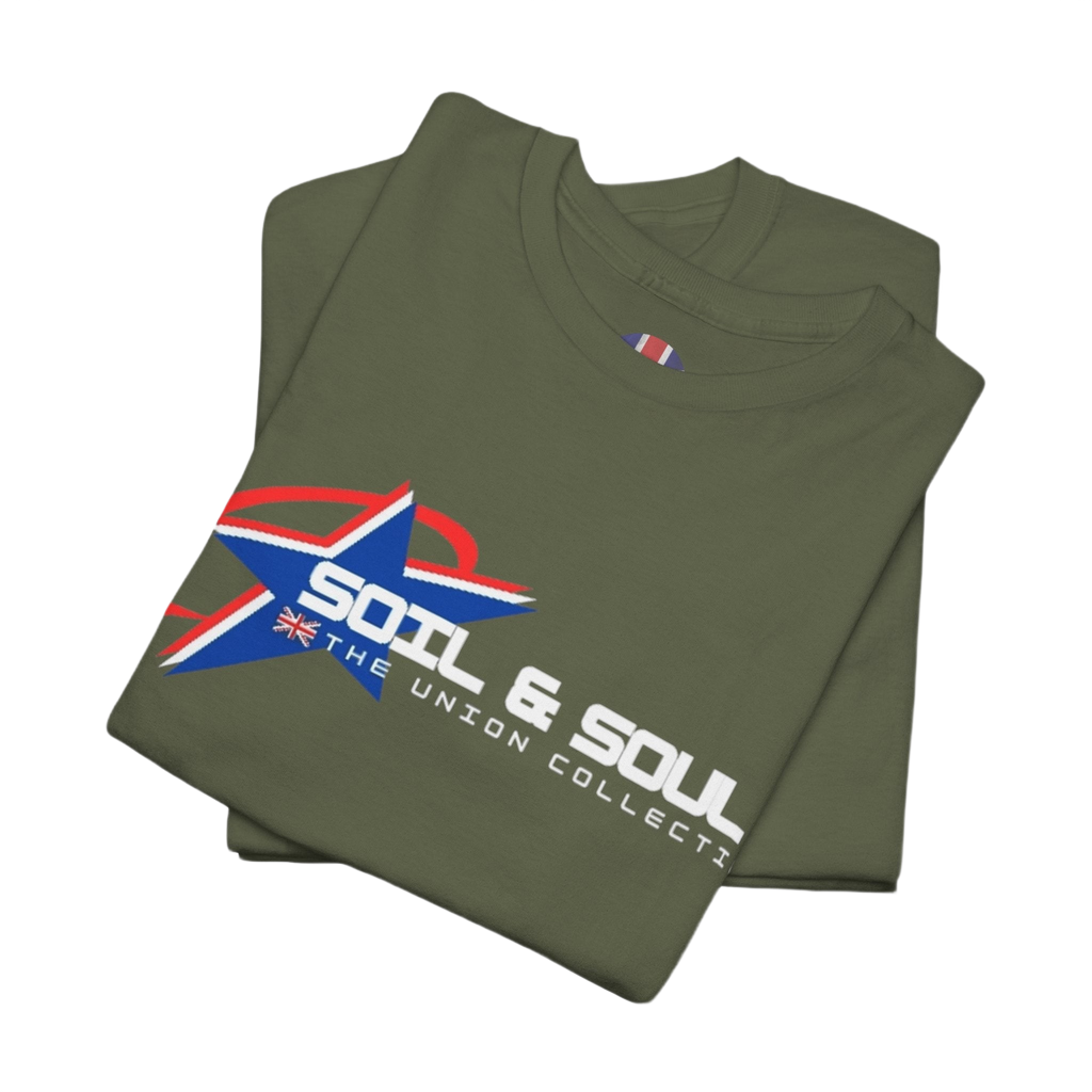 Soil & Soul Logo Tee | Retro Athletic Graphic T-Shirt | British Heritage Top