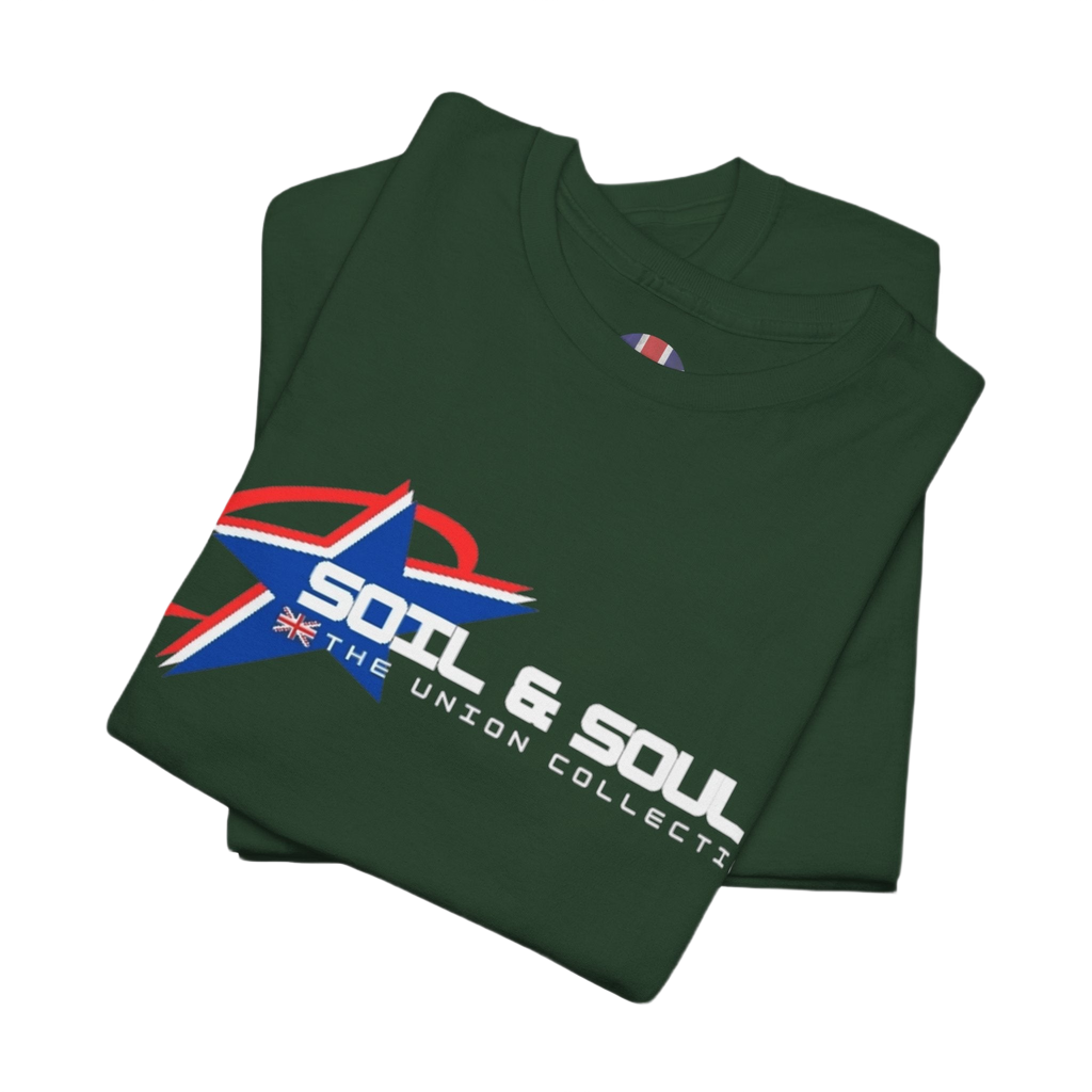 Soil & Soul Logo Tee | Retro Athletic Graphic T-Shirt | British Heritage Top