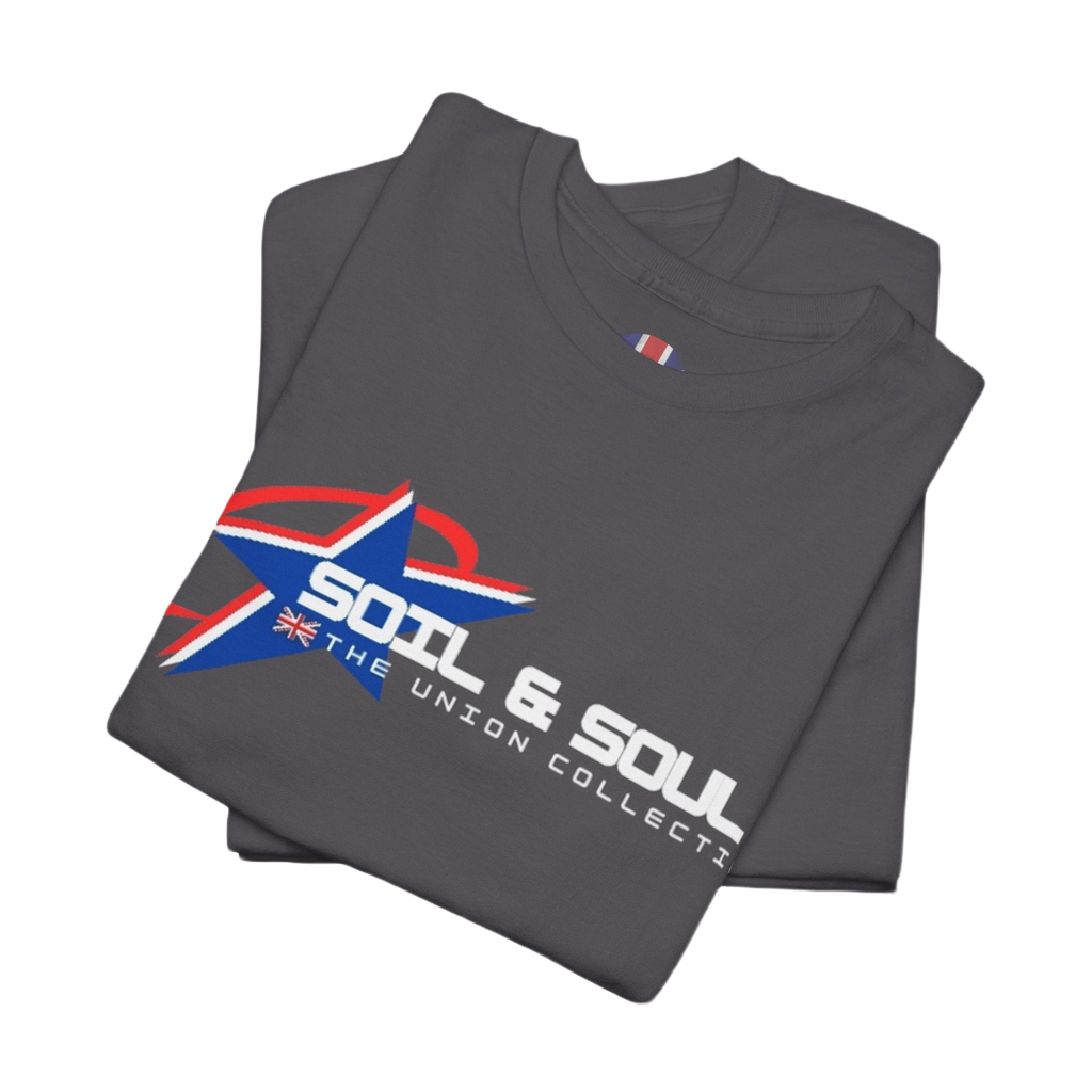 Soil & Soul Logo Tee | Retro Athletic Graphic T-Shirt | British Heritage Top