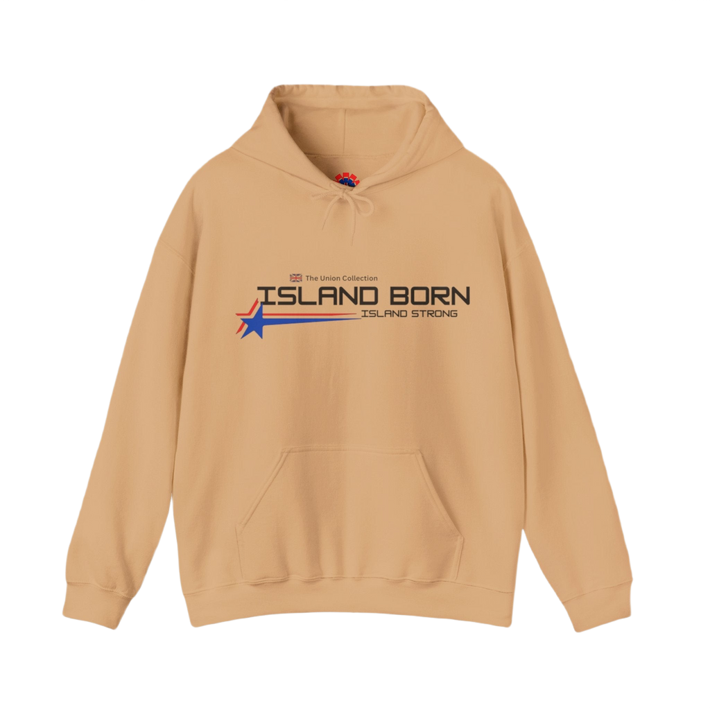 Island Born Hoodie | Island Strong Graphic Pullover | British Coastal Sweatshirt