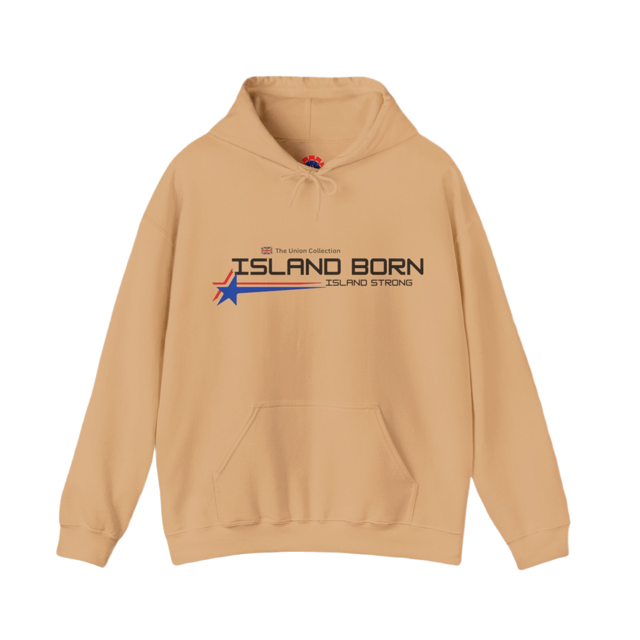 Island Born Hoodie | Island Strong Graphic Pullover | British Coastal Sweatshirt