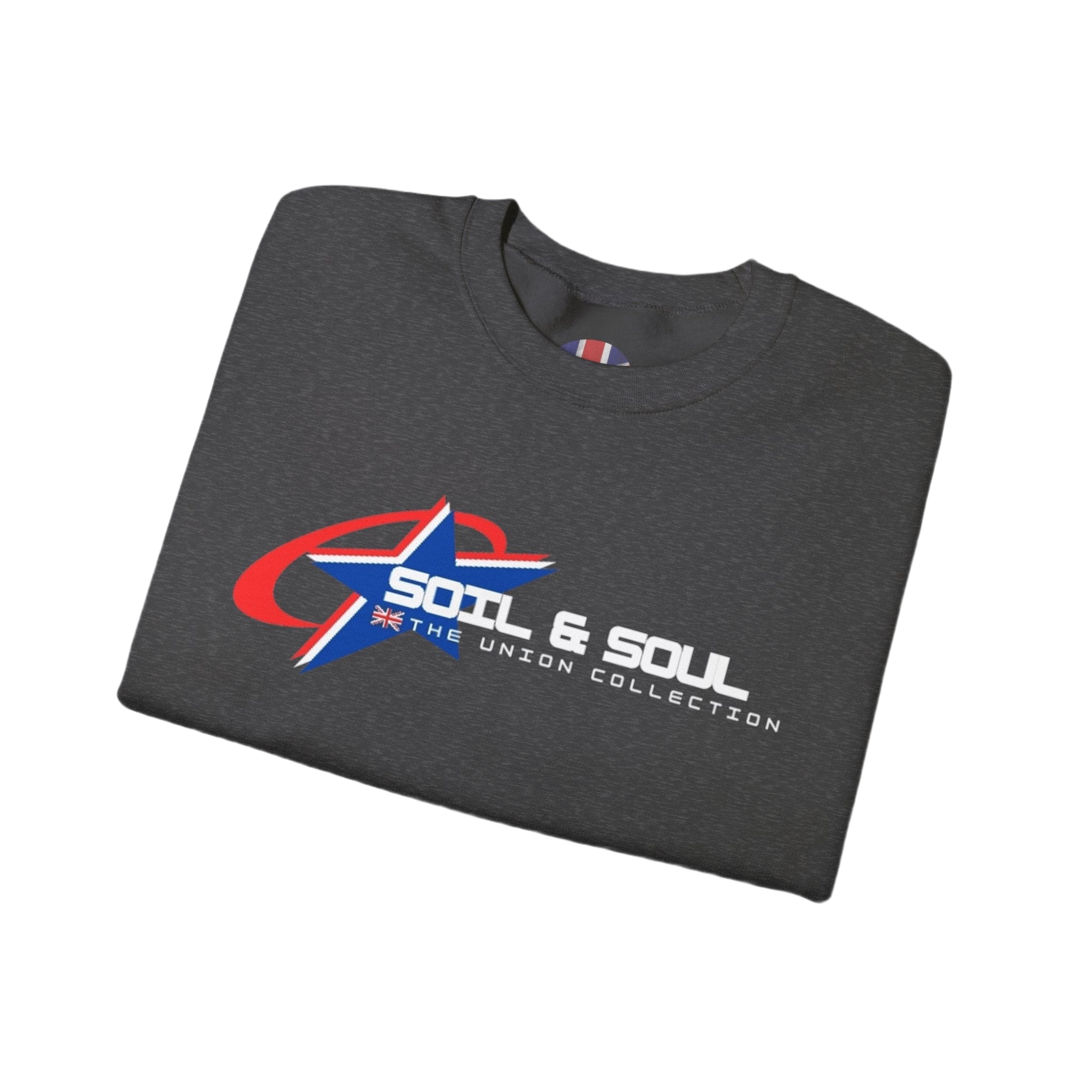Soil & Soul Retro Star Logo Crewneck Sweatshirt | Vintage Sports Pullover | British Heritage Sweater