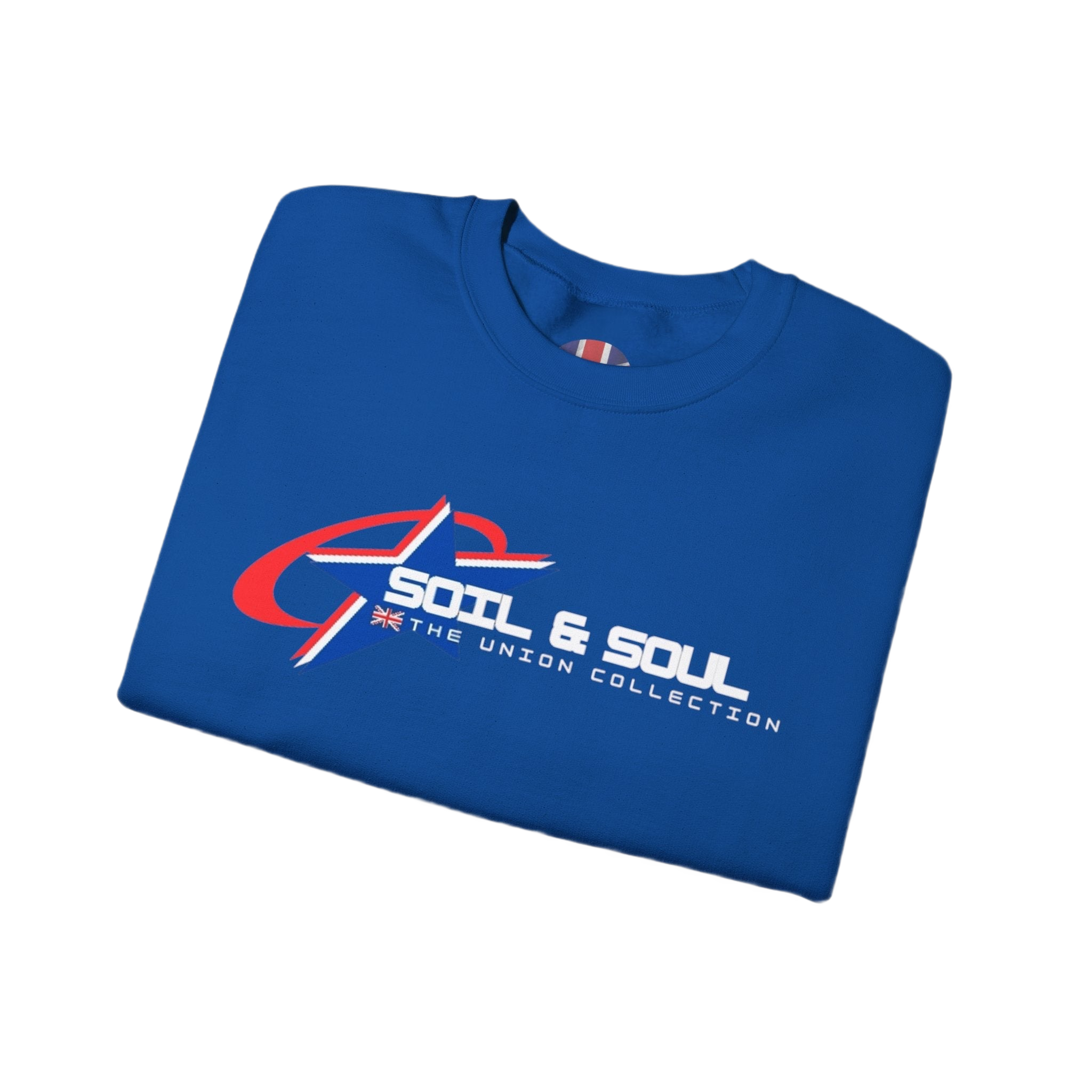Soil & Soul Retro Star Logo Crewneck Sweatshirt | Vintage Sports Pullover | British Heritage Sweater