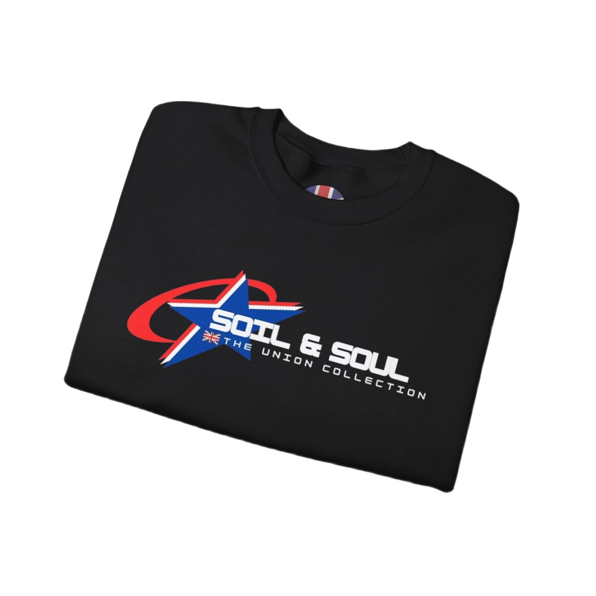 Soil & Soul Retro Star Logo Crewneck Sweatshirt | Vintage Sports Pullover | British Heritage Sweater