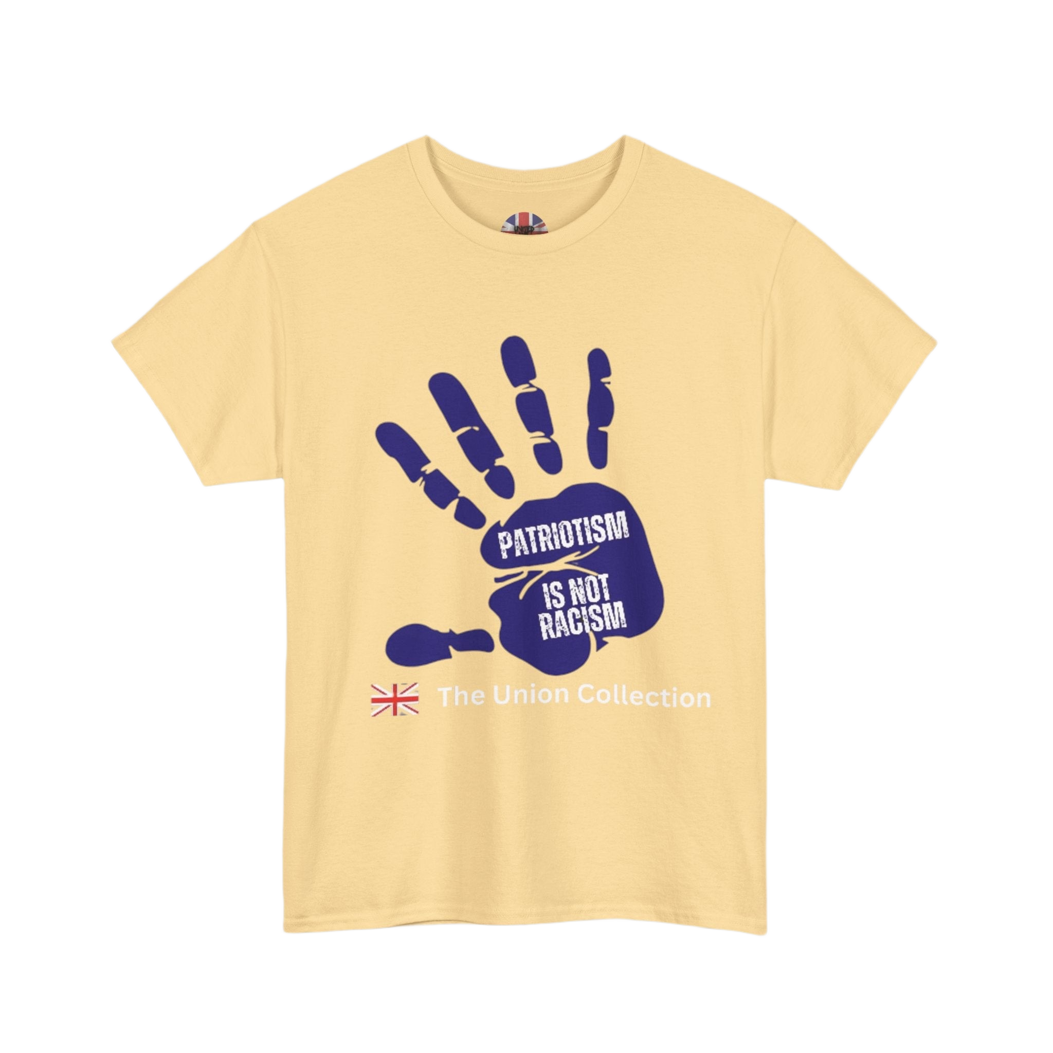Patriotism Is Not Racism T-Shirt | Union Collection Blue Hand Design | British Statement Tee