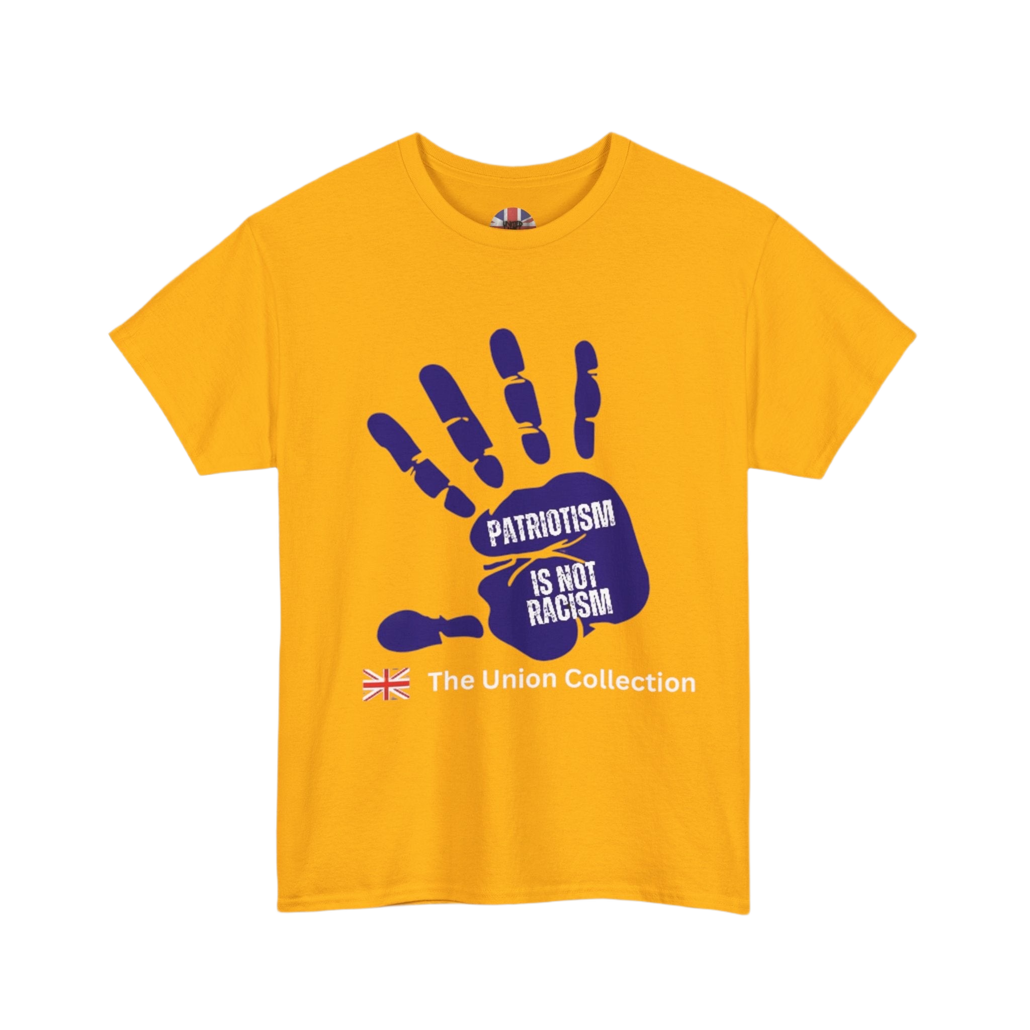 Patriotism Is Not Racism T-Shirt | Union Collection Blue Hand Design | British Statement Tee