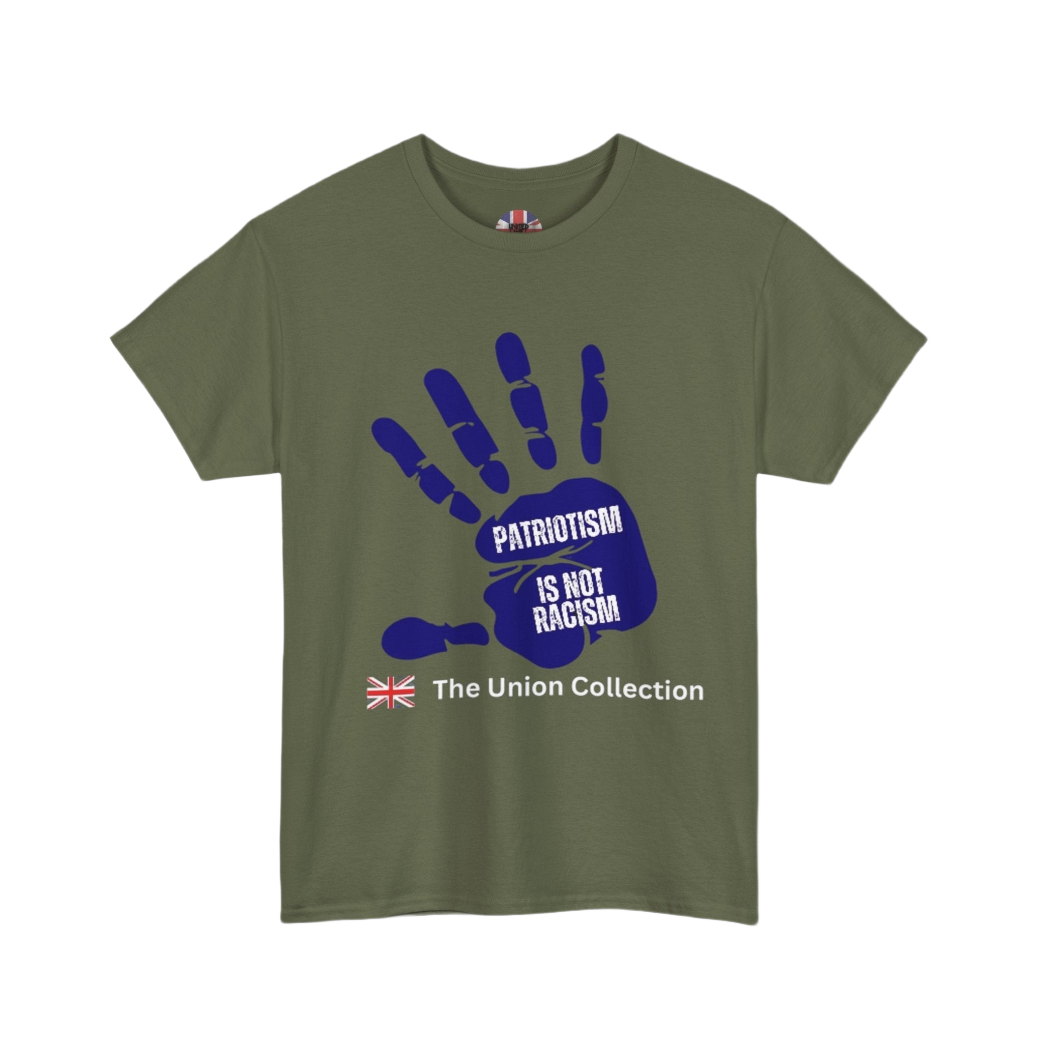 Patriotism Is Not Racism T-Shirt | Union Collection Blue Hand Design | British Statement Tee
