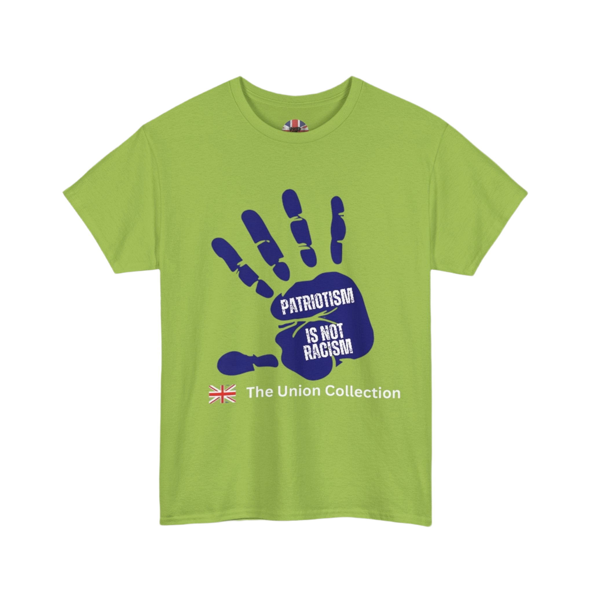Patriotism Is Not Racism T-Shirt | Union Collection Blue Hand Design | British Statement Tee