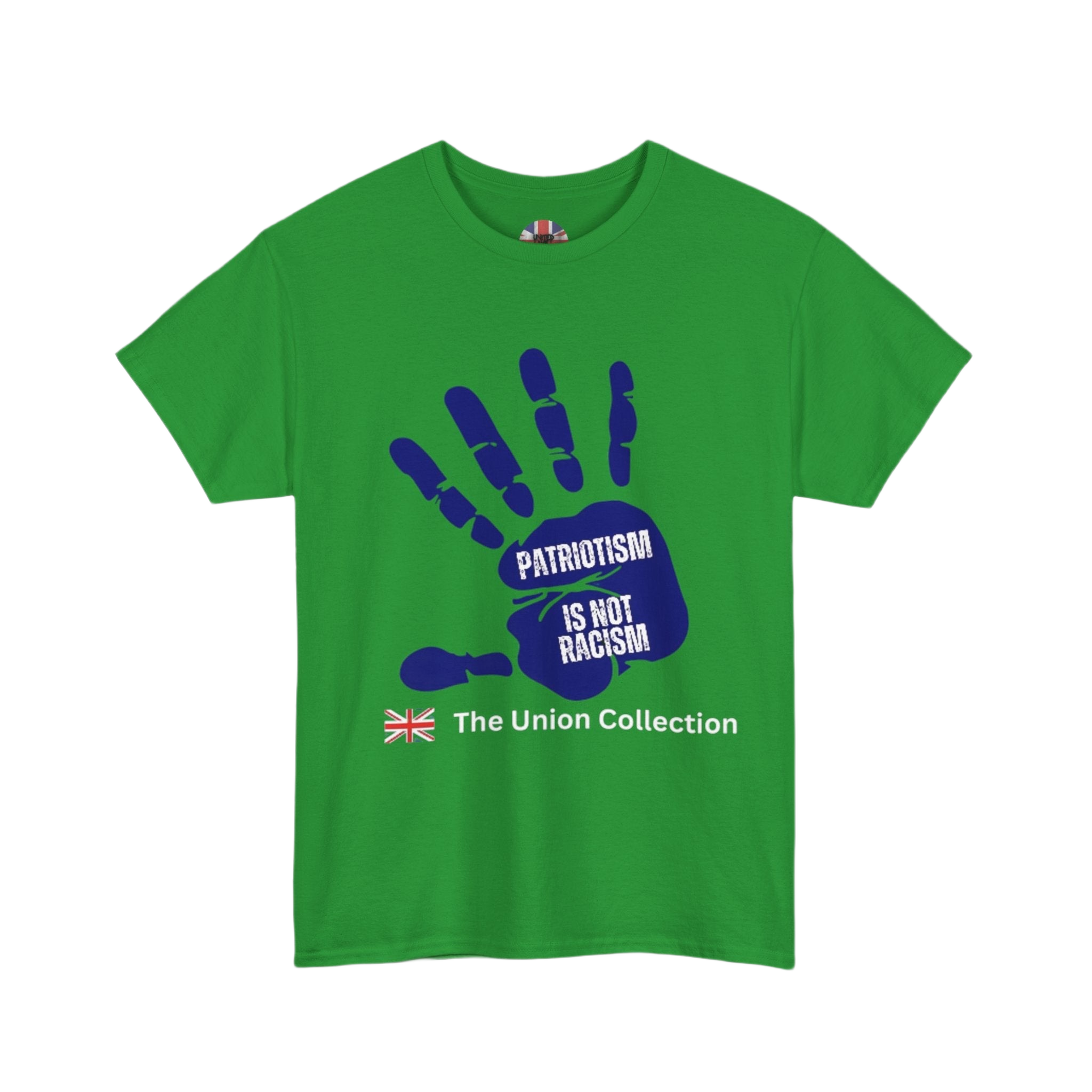 Patriotism Is Not Racism T-Shirt | Union Collection Blue Hand Design | British Statement Tee