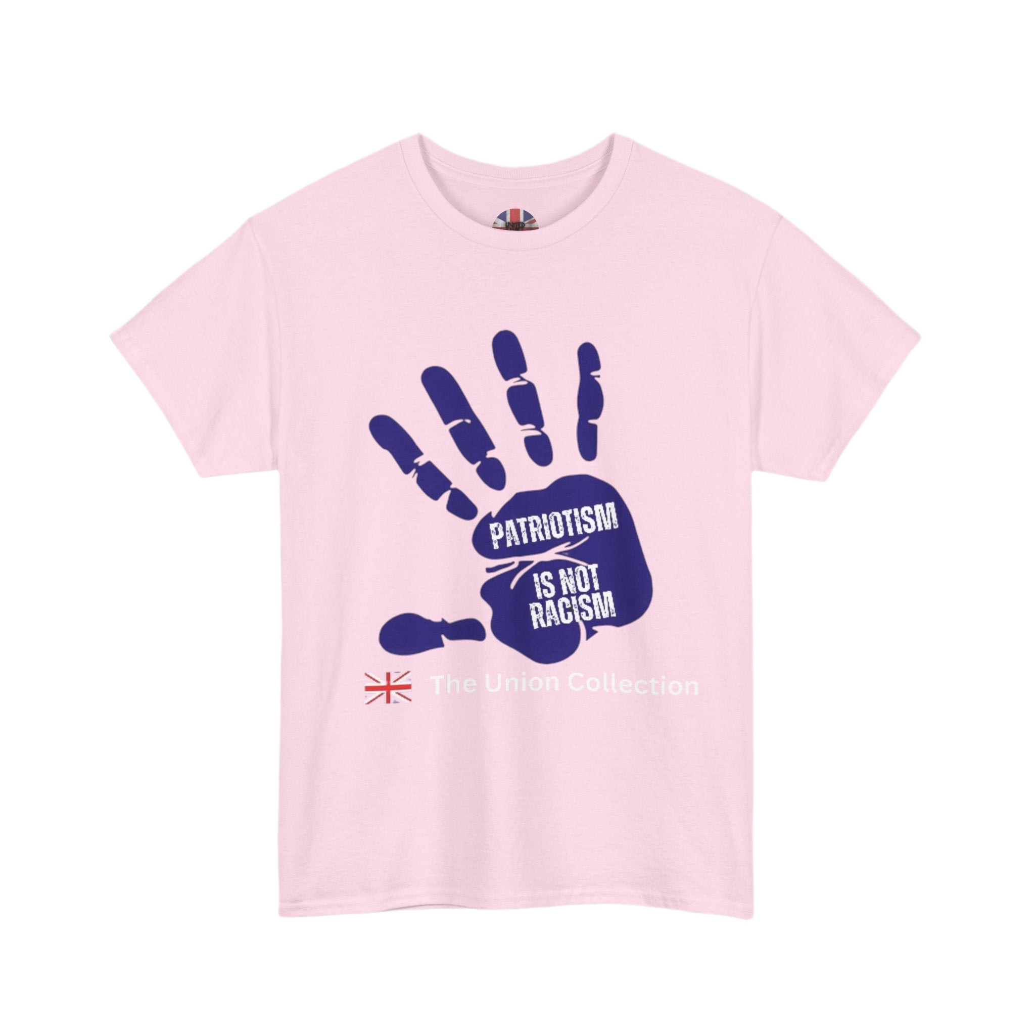 Patriotism Is Not Racism T-Shirt | Union Collection Blue Hand Design | British Statement Tee