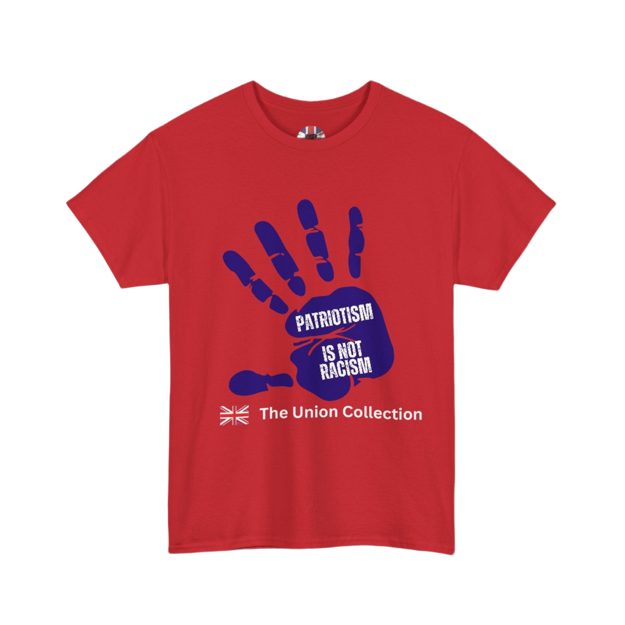 Patriotism Is Not Racism T-Shirt | Union Collection Blue Hand Design | British Statement Tee