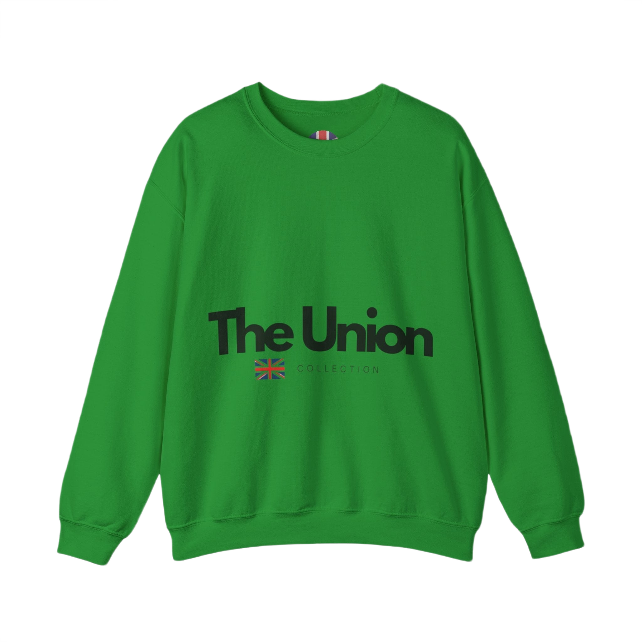 The Union Collection Crewneck Sweatshirt | Minimal British Flag Logo Pullover | UK Heritage Sweater