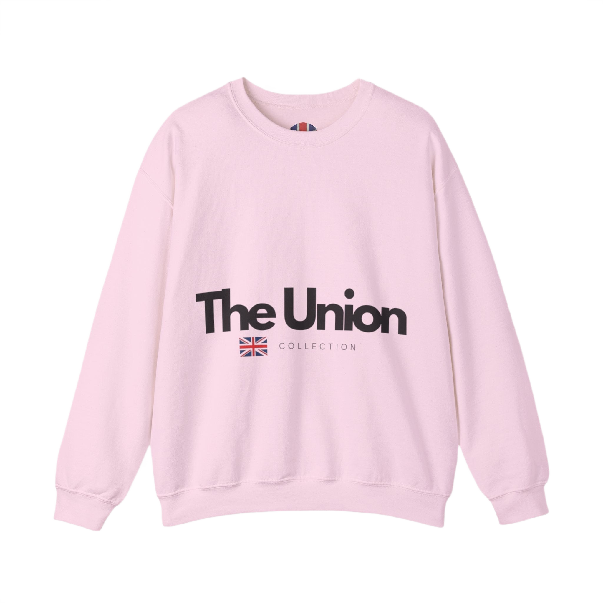 The Union Collection Crewneck Sweatshirt | Minimal British Flag Logo Pullover | UK Heritage Sweater