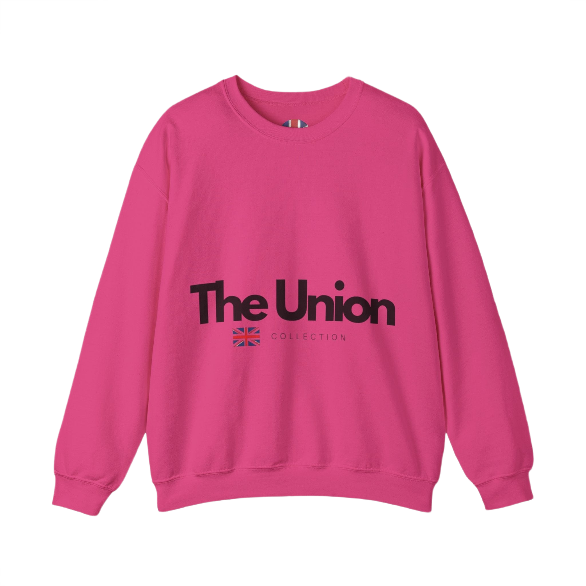 The Union Collection Crewneck Sweatshirt | Minimal British Flag Logo Pullover | UK Heritage Sweater